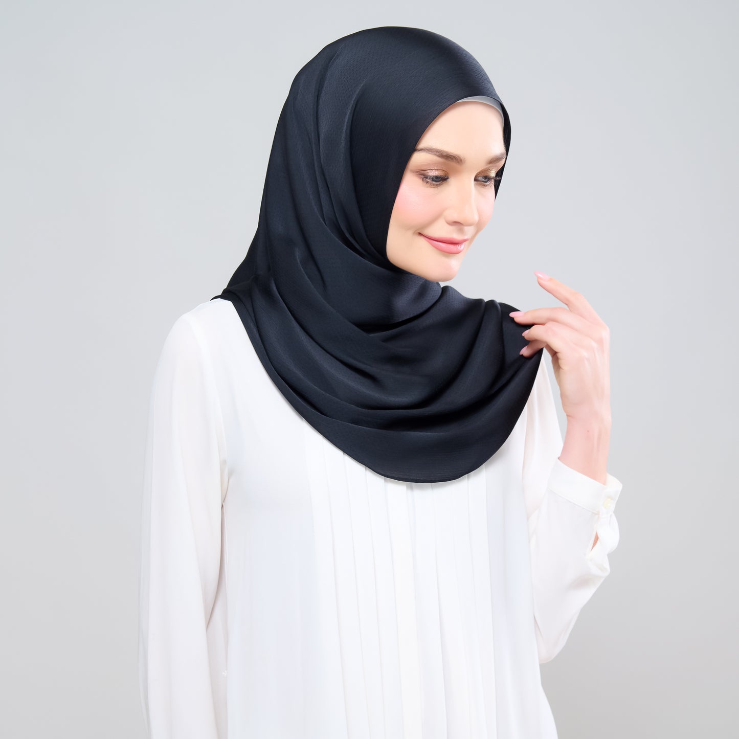 Scarlet Silk Shawl in Black
