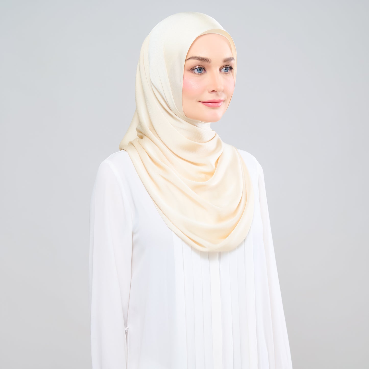 Scarlet Silk Shawl in Light Gold
