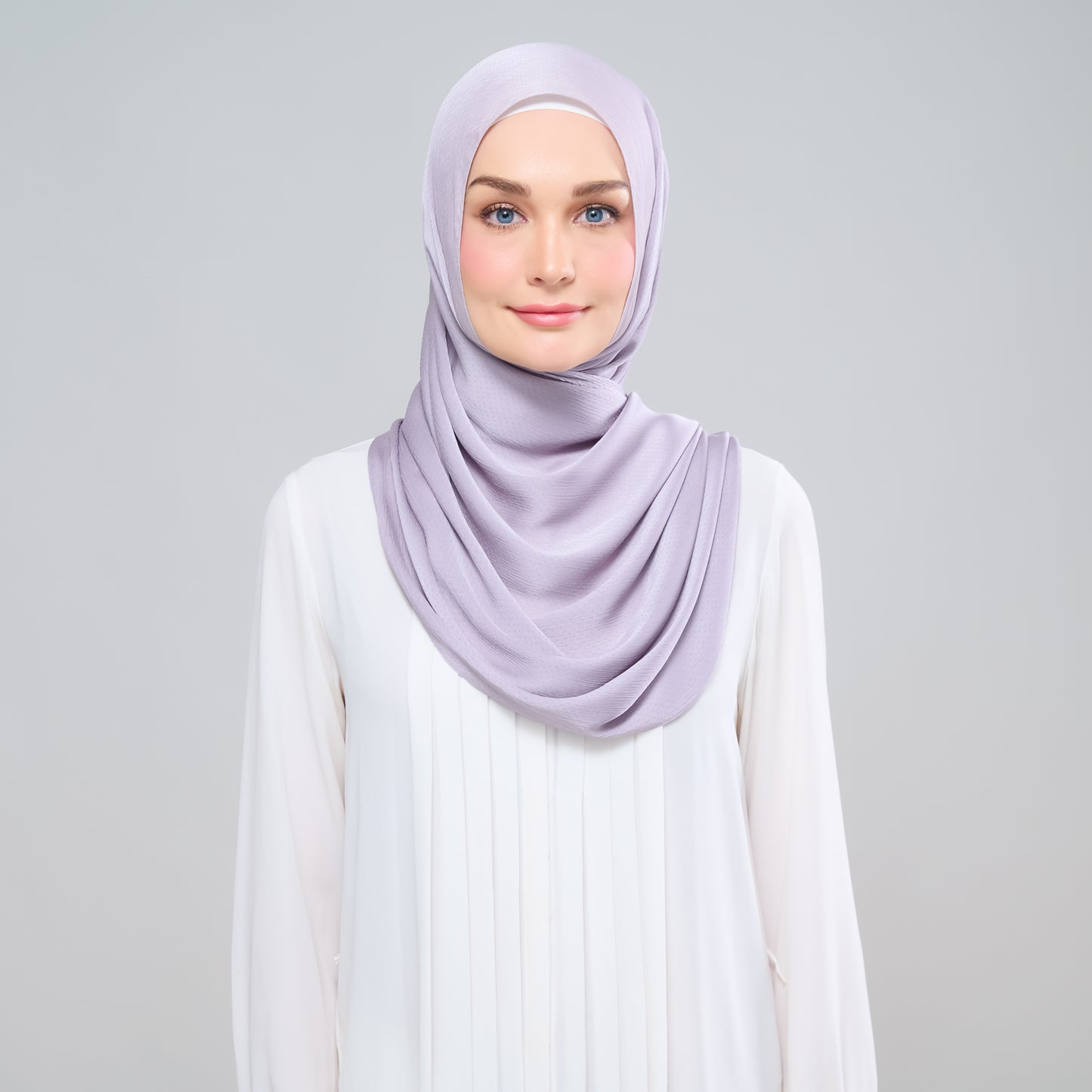 Scarlet Silk Shawl in Platinum