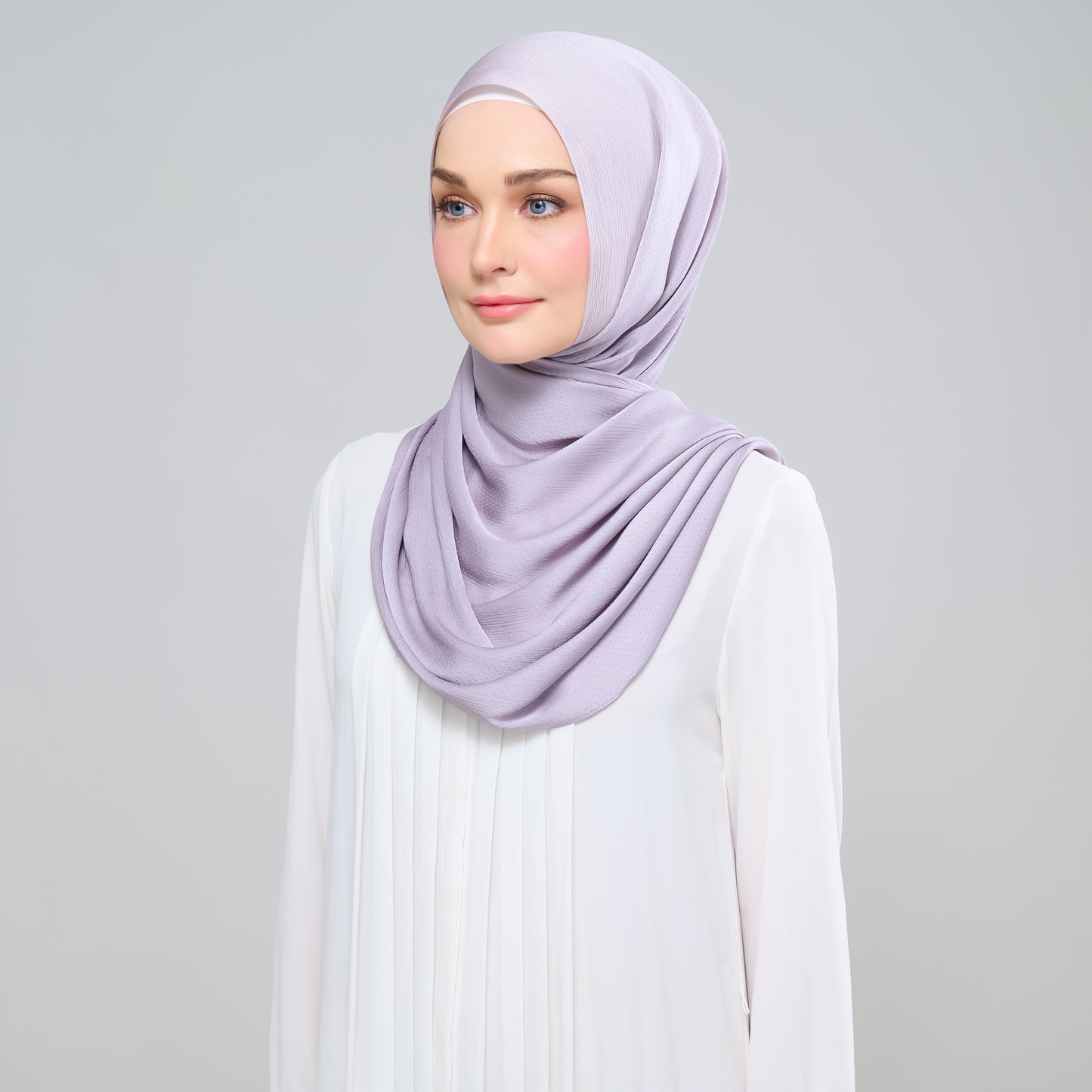 Scarlet Silk Shawl in Platinum