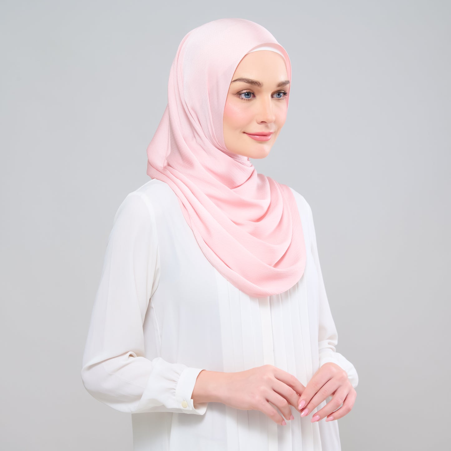 Scarlet Silk Shawl in Rose Pink