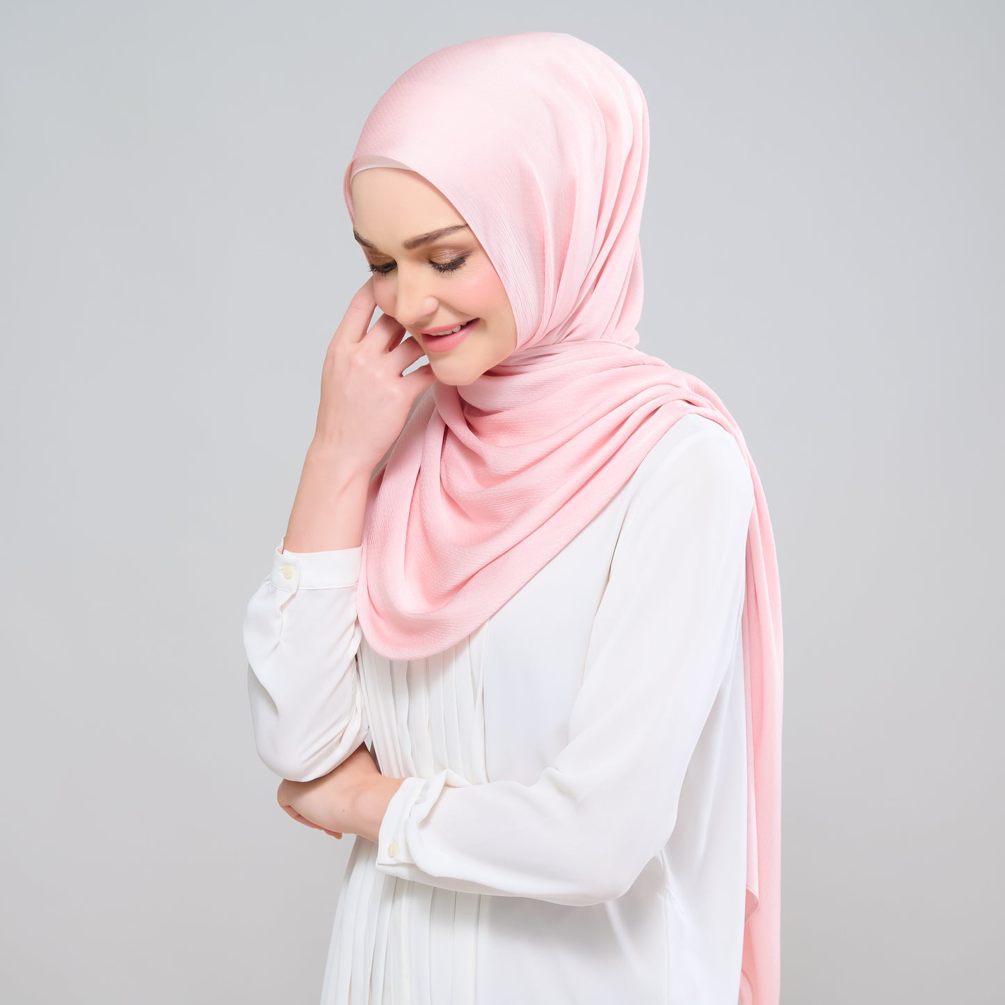 Scarlet Silk Shawl in Rose Pink