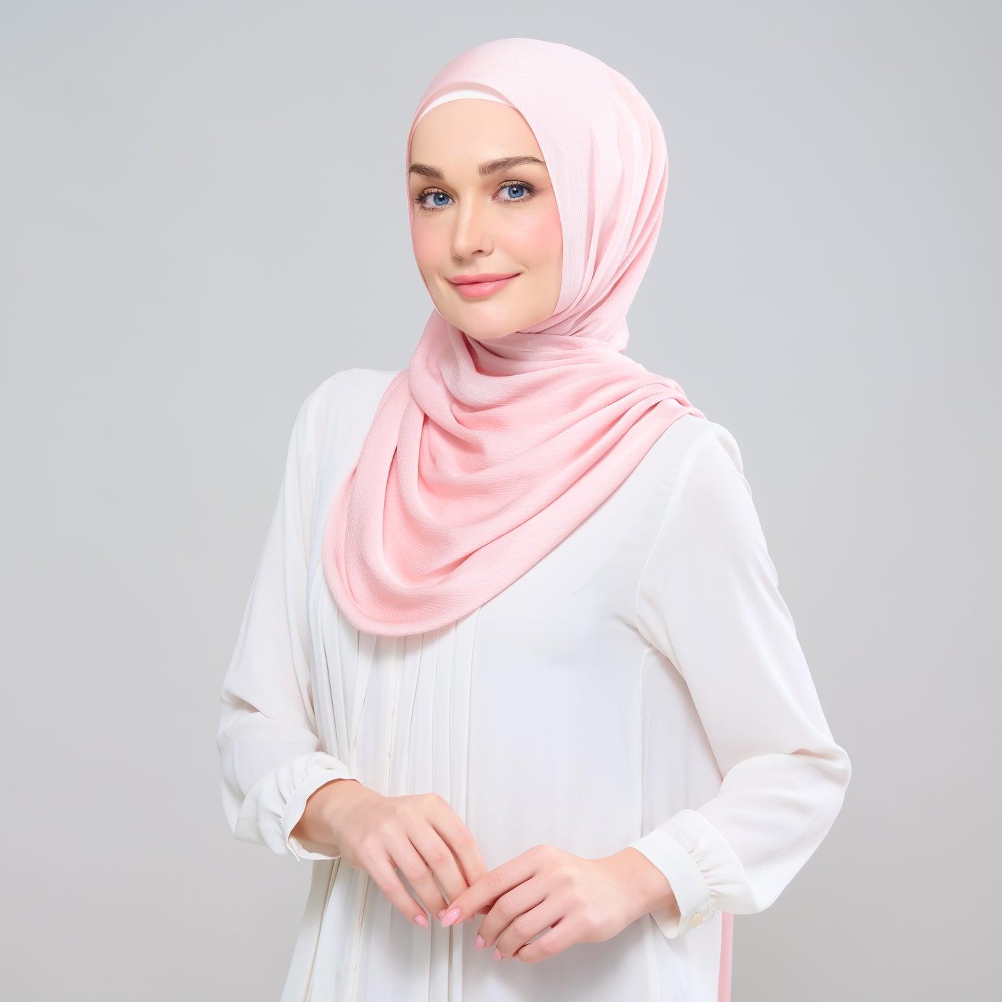 Scarlet Silk Shawl in Rose Pink