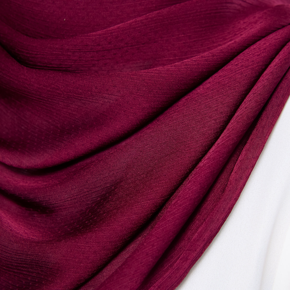 Scarlet Silk Shawl in Mahagony