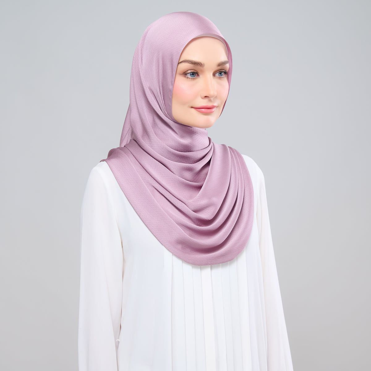 Scarlet Silk Shawl in Light Orchid