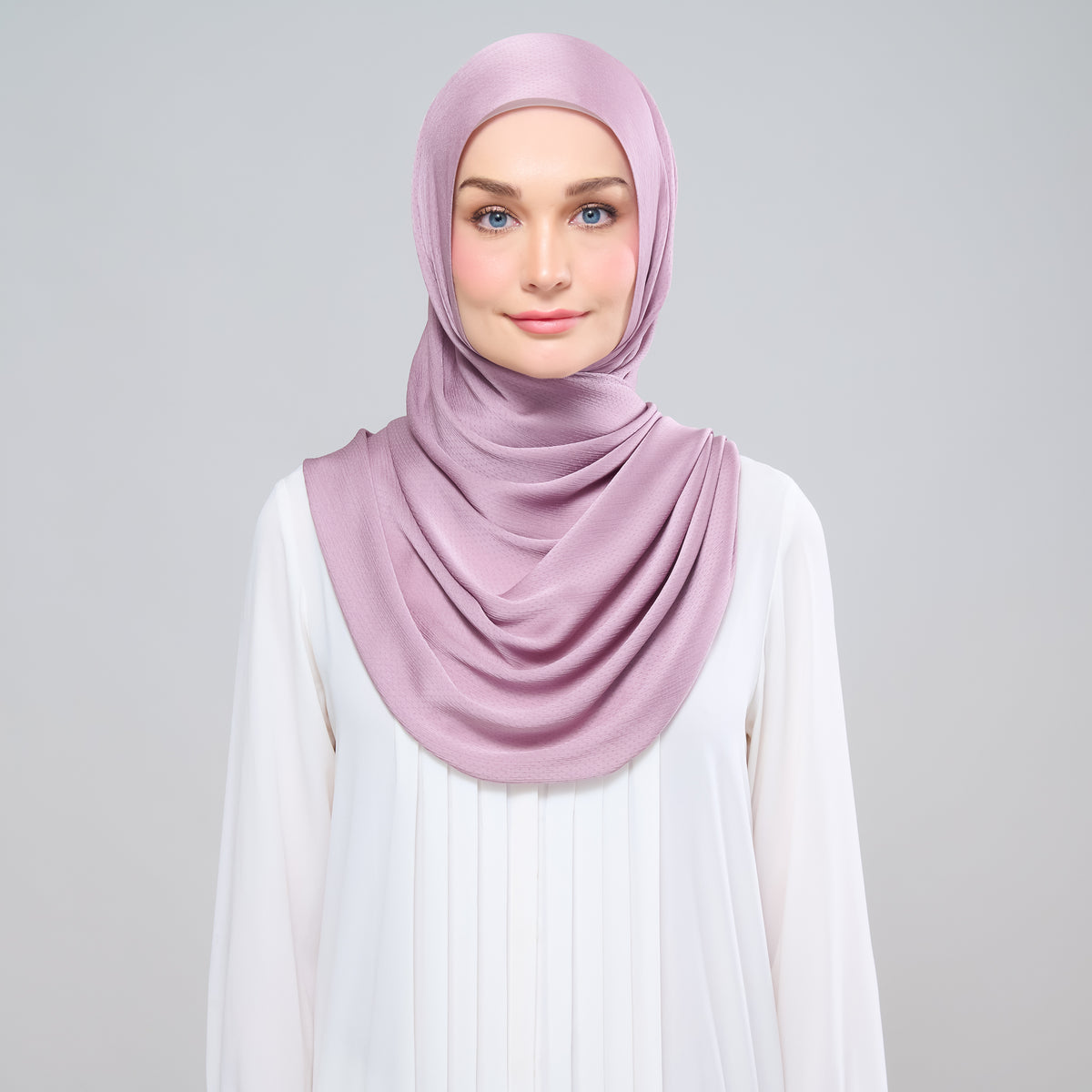 Scarlet Silk Shawl in Light Orchid