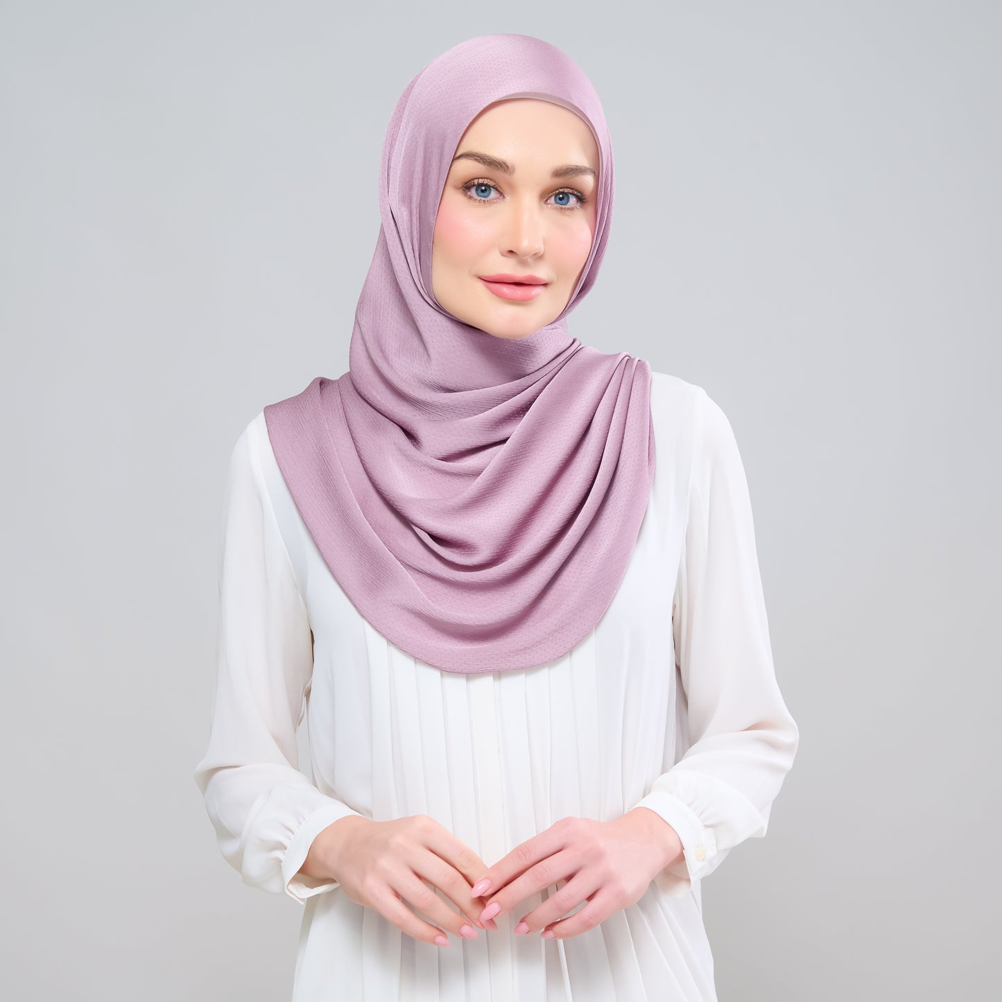 Scarlet Silk Shawl in Light Orchid