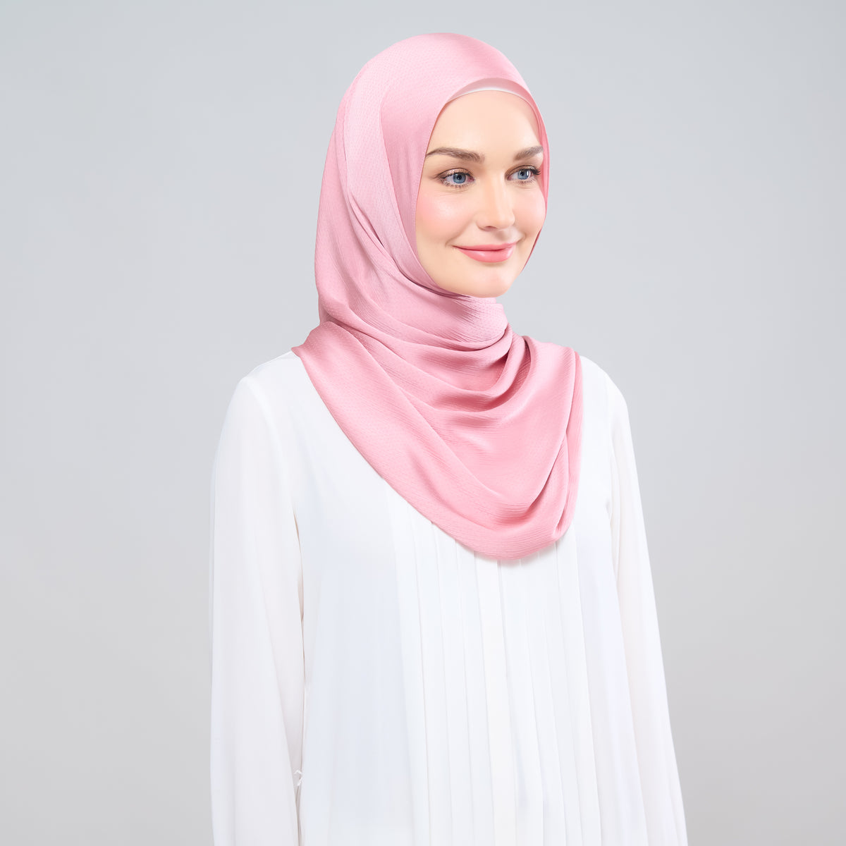 Scarlet Silk Shawl in Dusty Pink