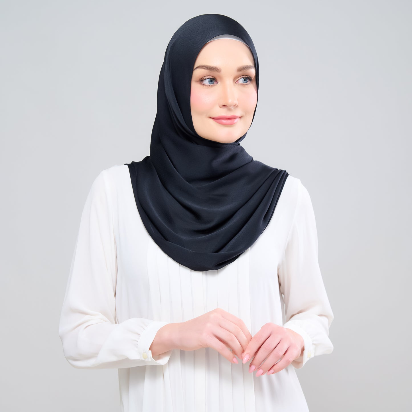Scarlet Silk Shawl in Black