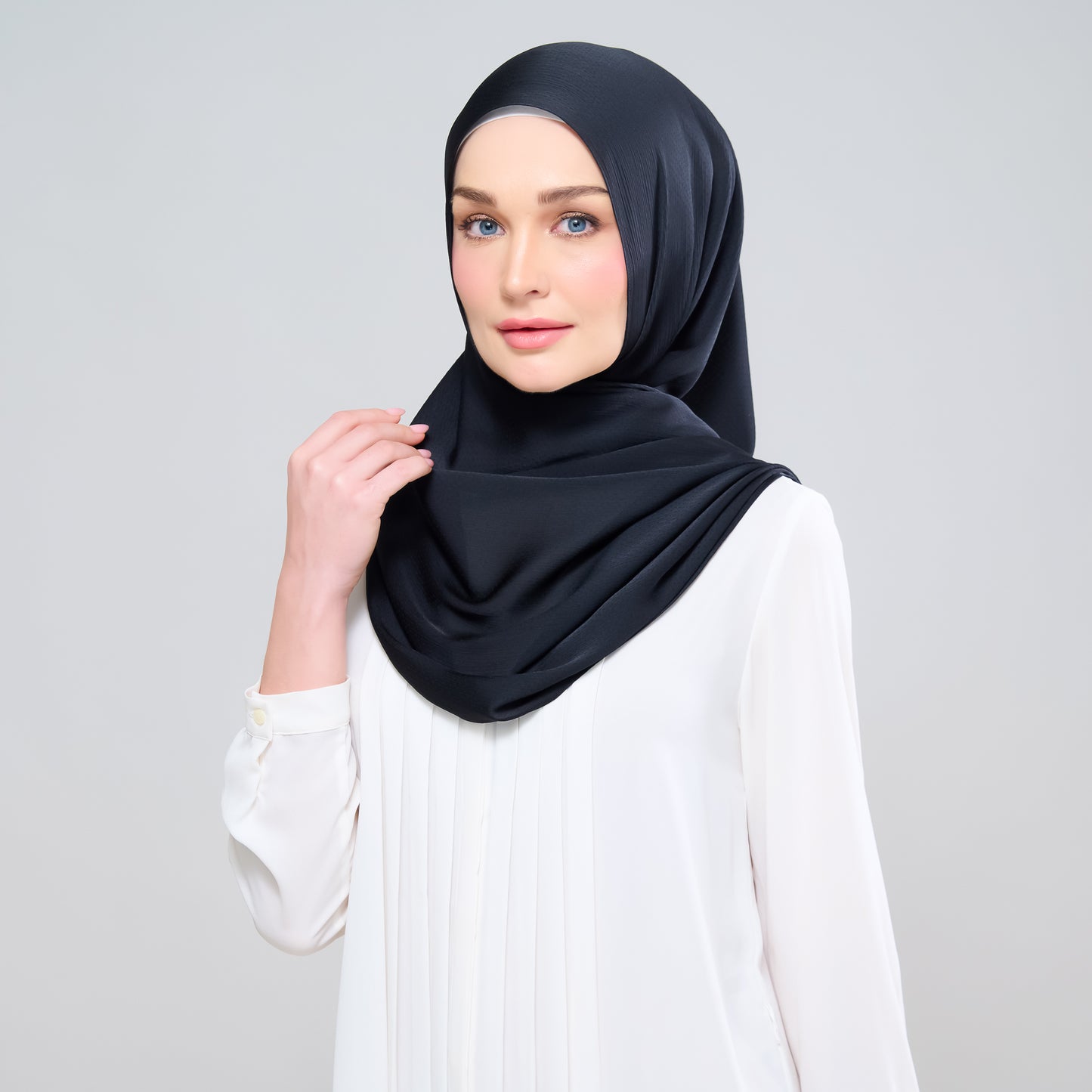 Scarlet Silk Shawl in Black