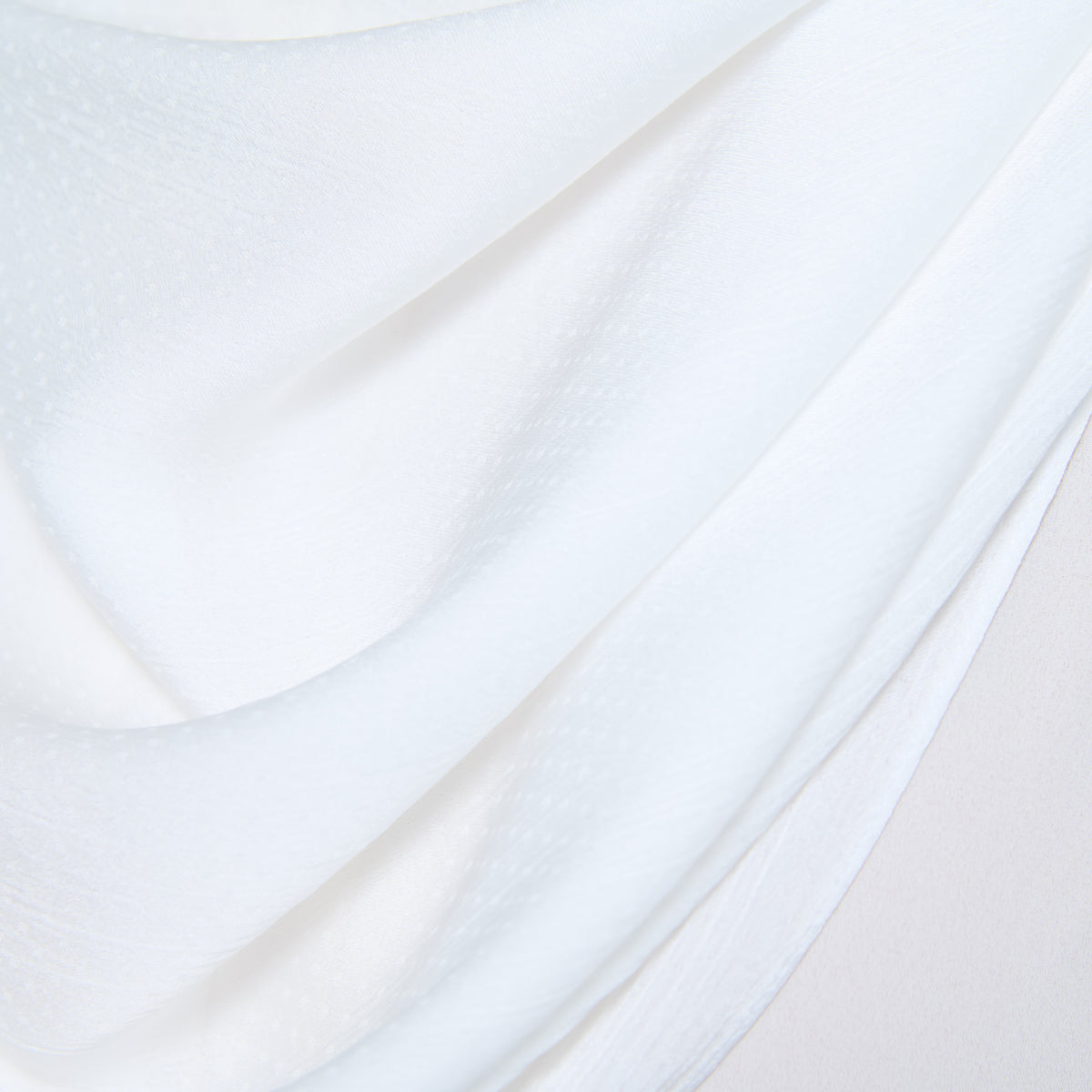 Scarlet Silk Shawl in Pure White