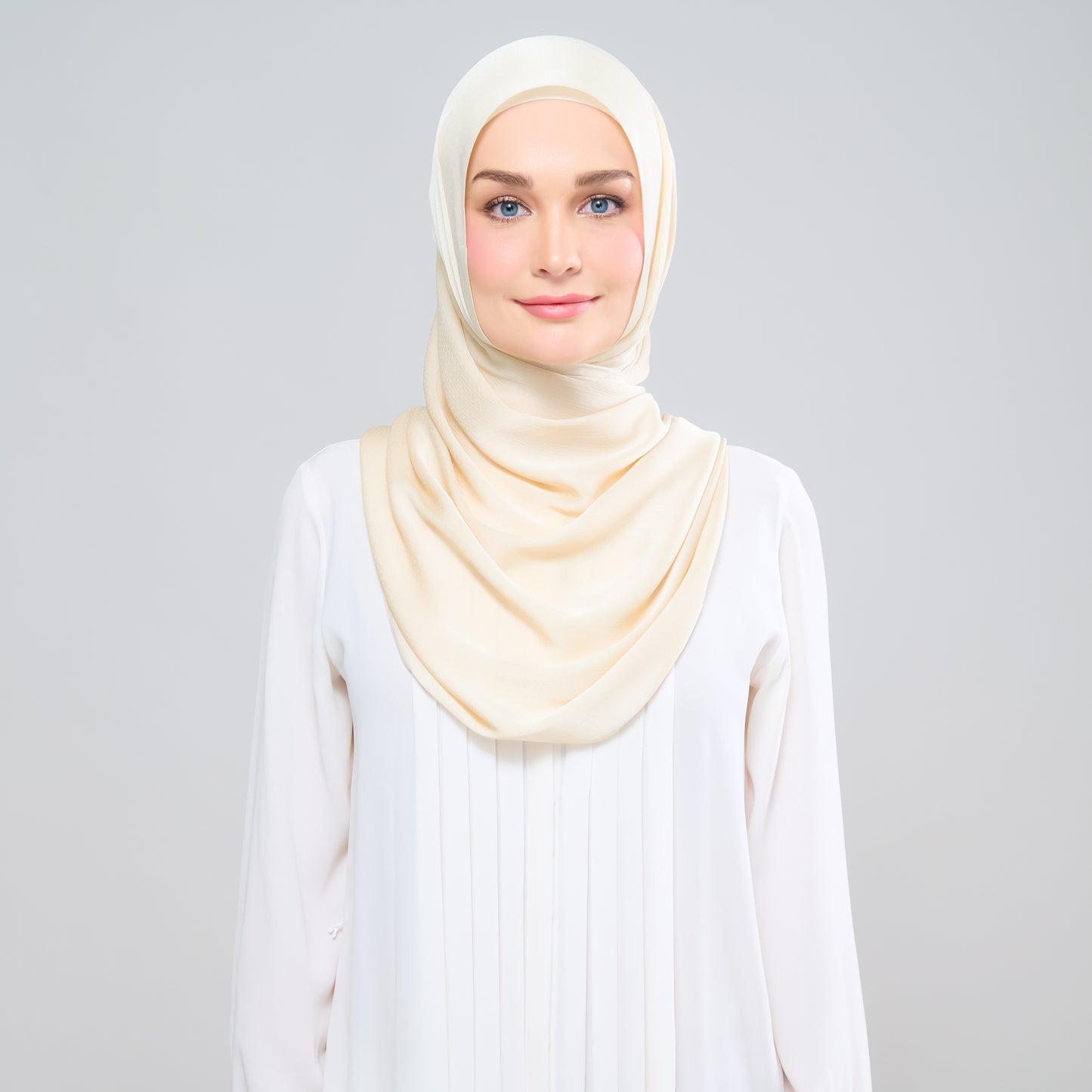 Scarlet Silk Shawl in Light Gold