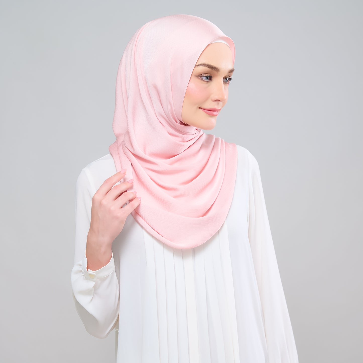 Scarlet Silk Shawl in Rose Pink