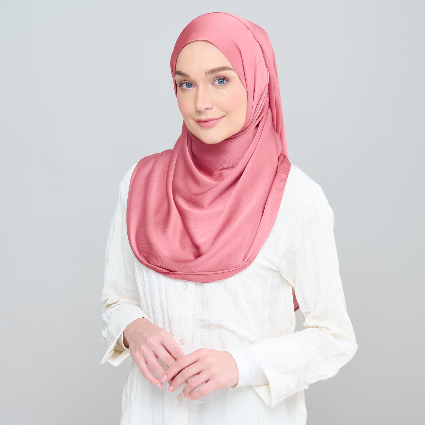 Medina Silk Shawl in Cherry
