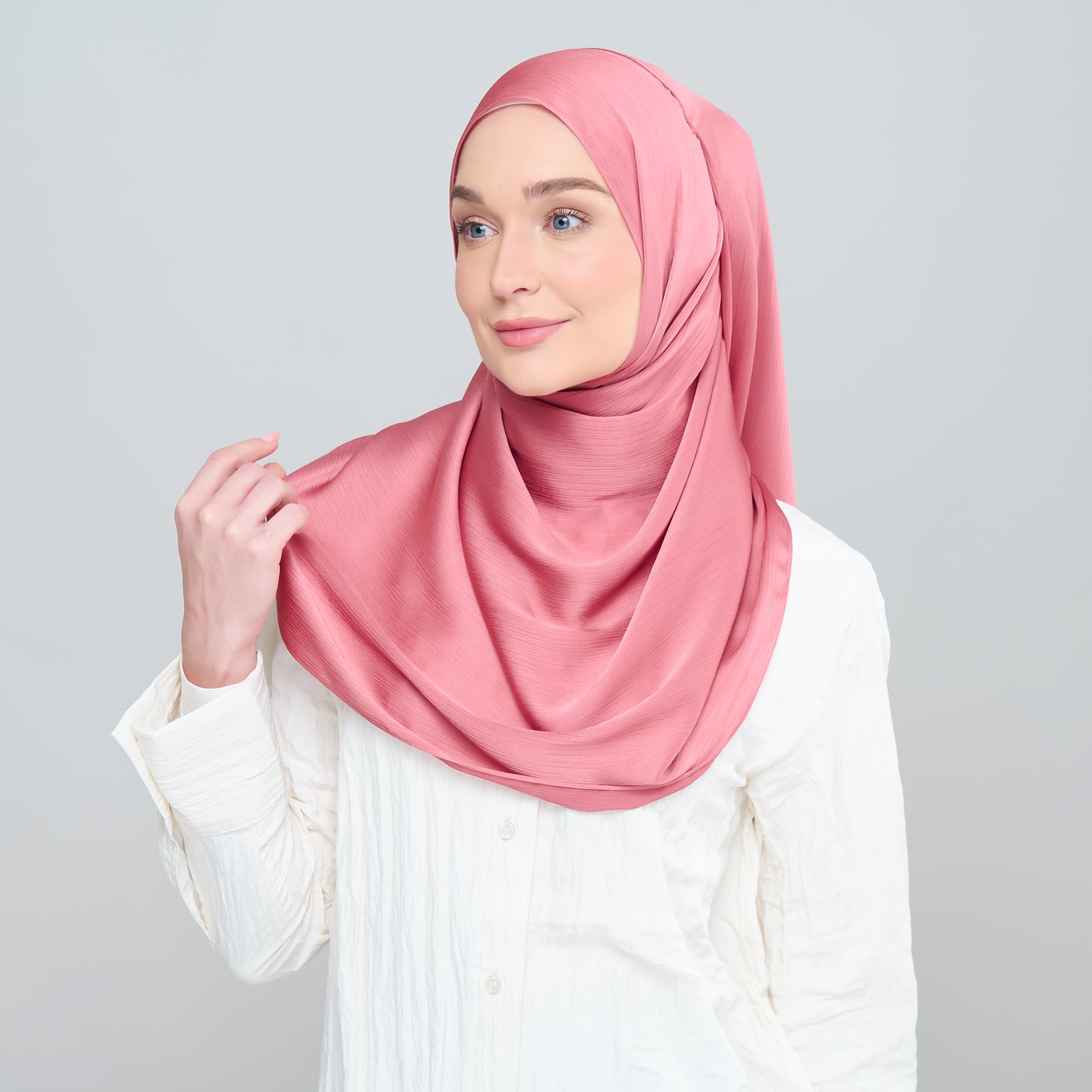 Medina Silk Shawl in Cherry
