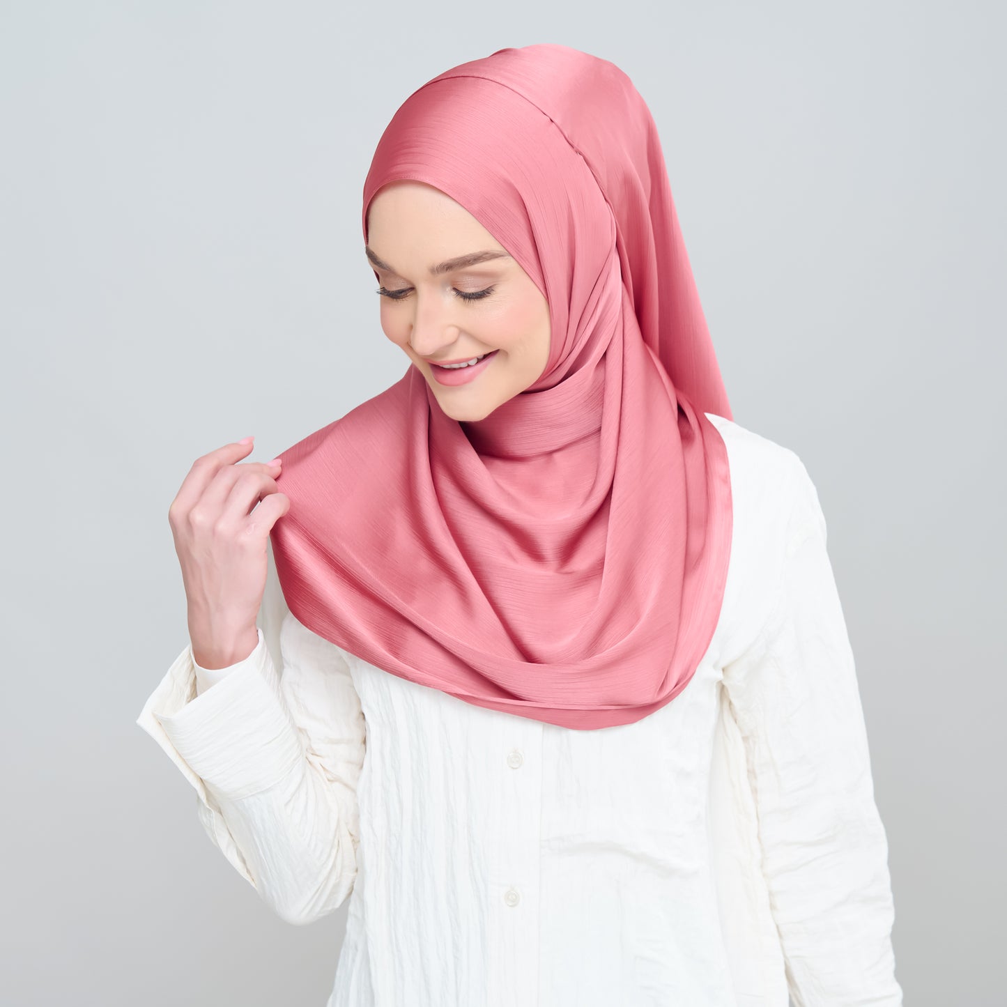 Medina Silk Shawl in Cherry