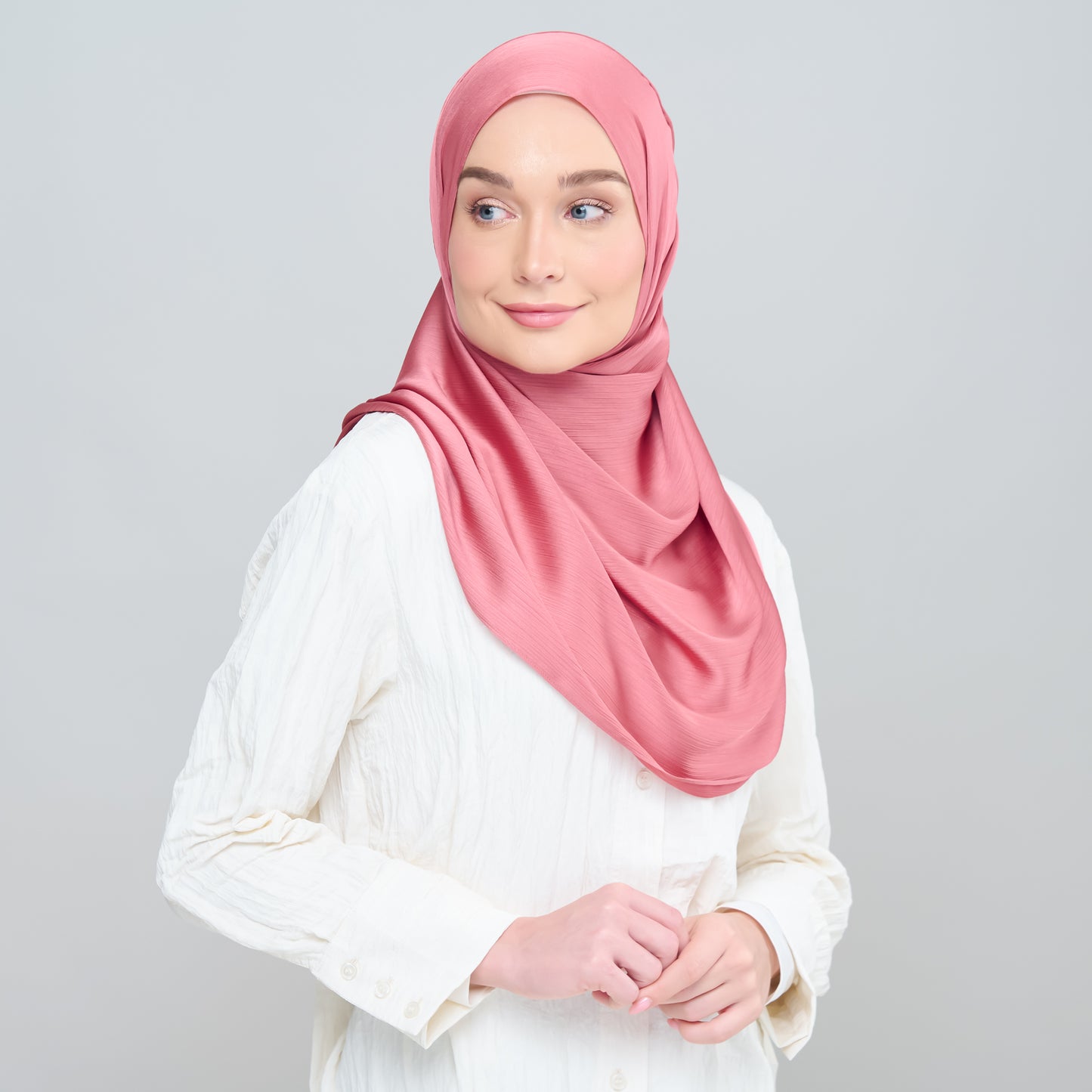 Medina Silk Shawl in Cherry