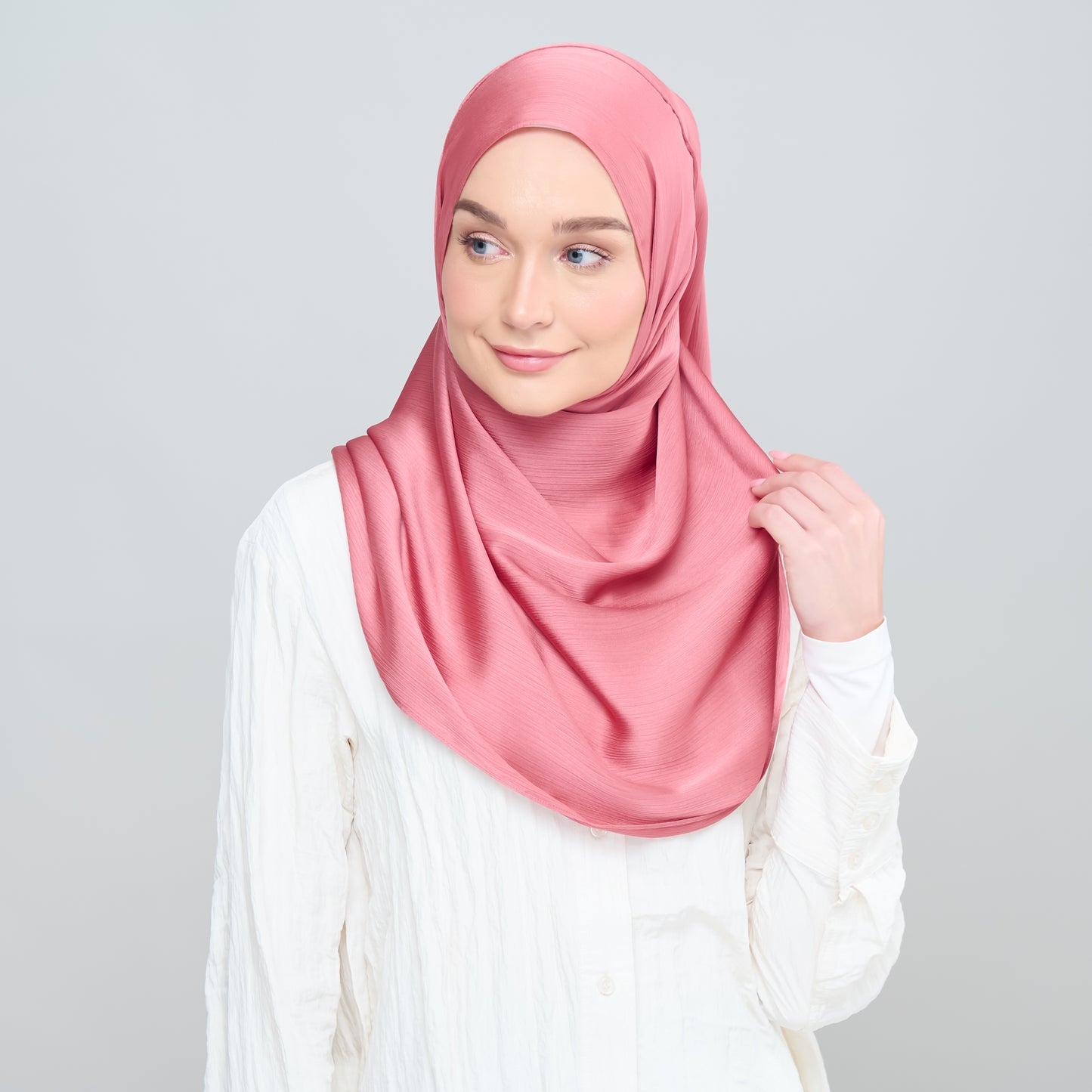 Medina Silk Shawl in Cherry