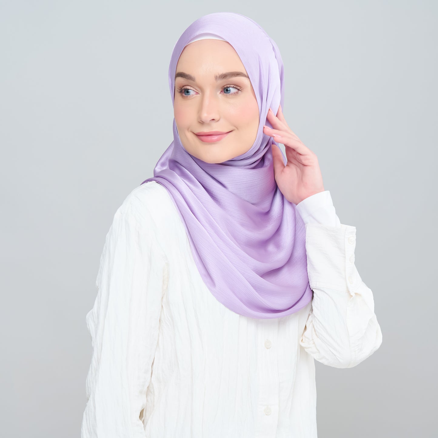 Medina Silk Shawl in Lilac