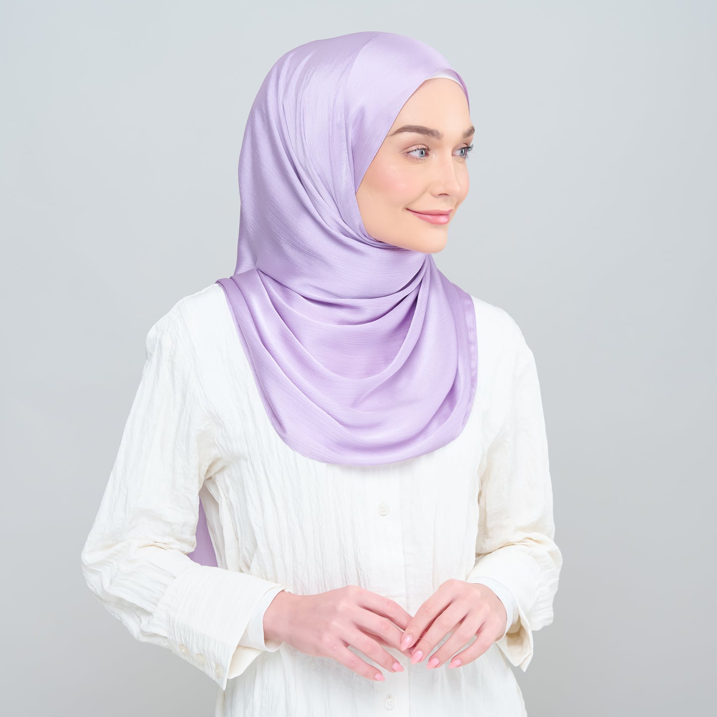 Medina Silk Shawl in Lilac