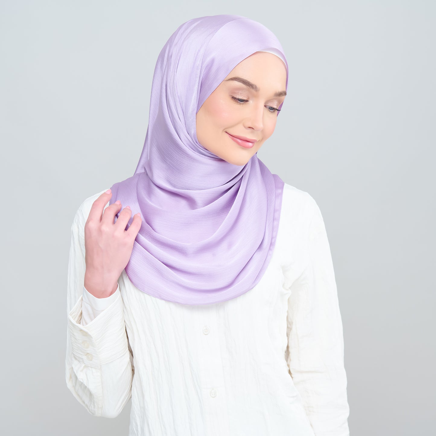 Medina Silk Shawl in Lilac