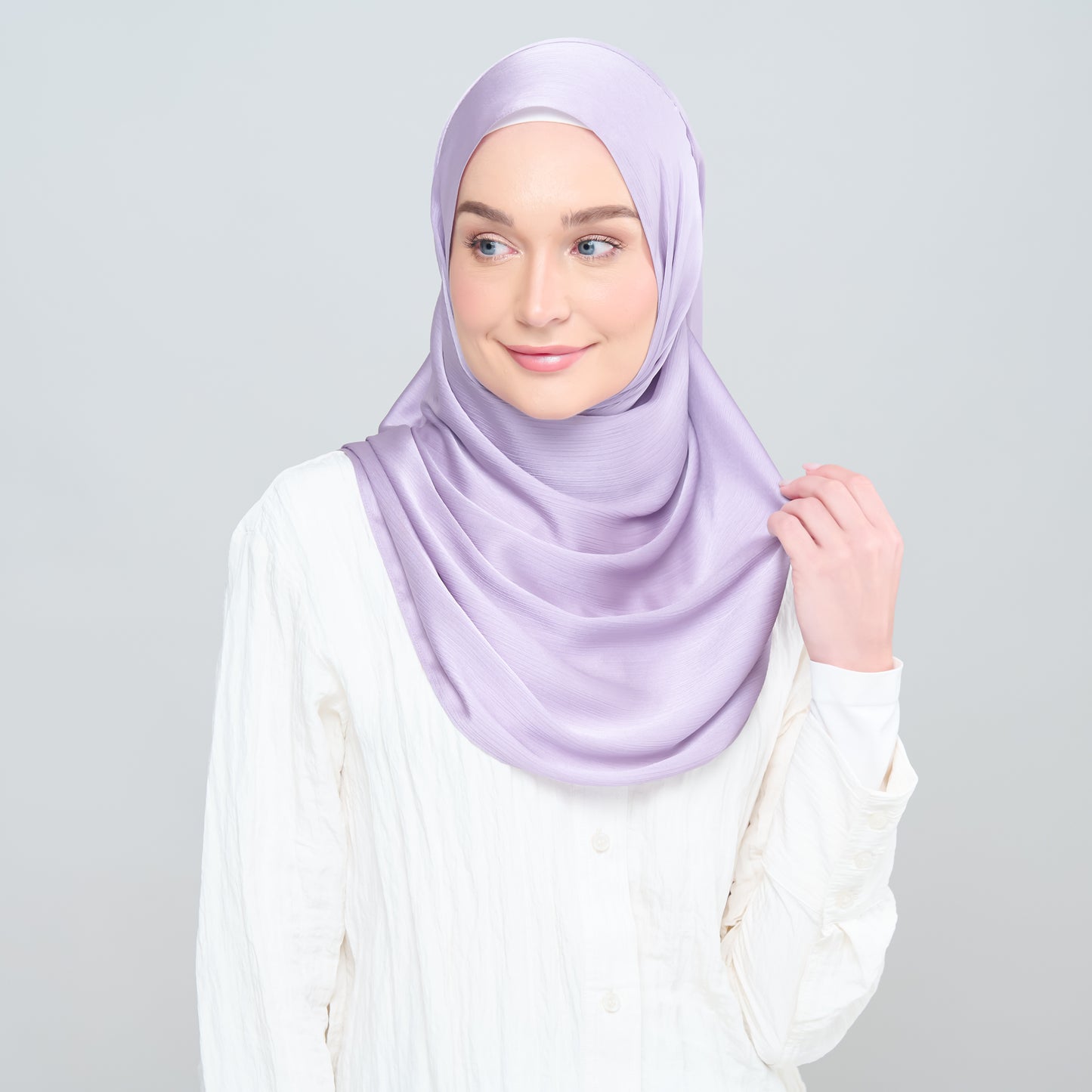 Medina Silk Shawl in Lilac