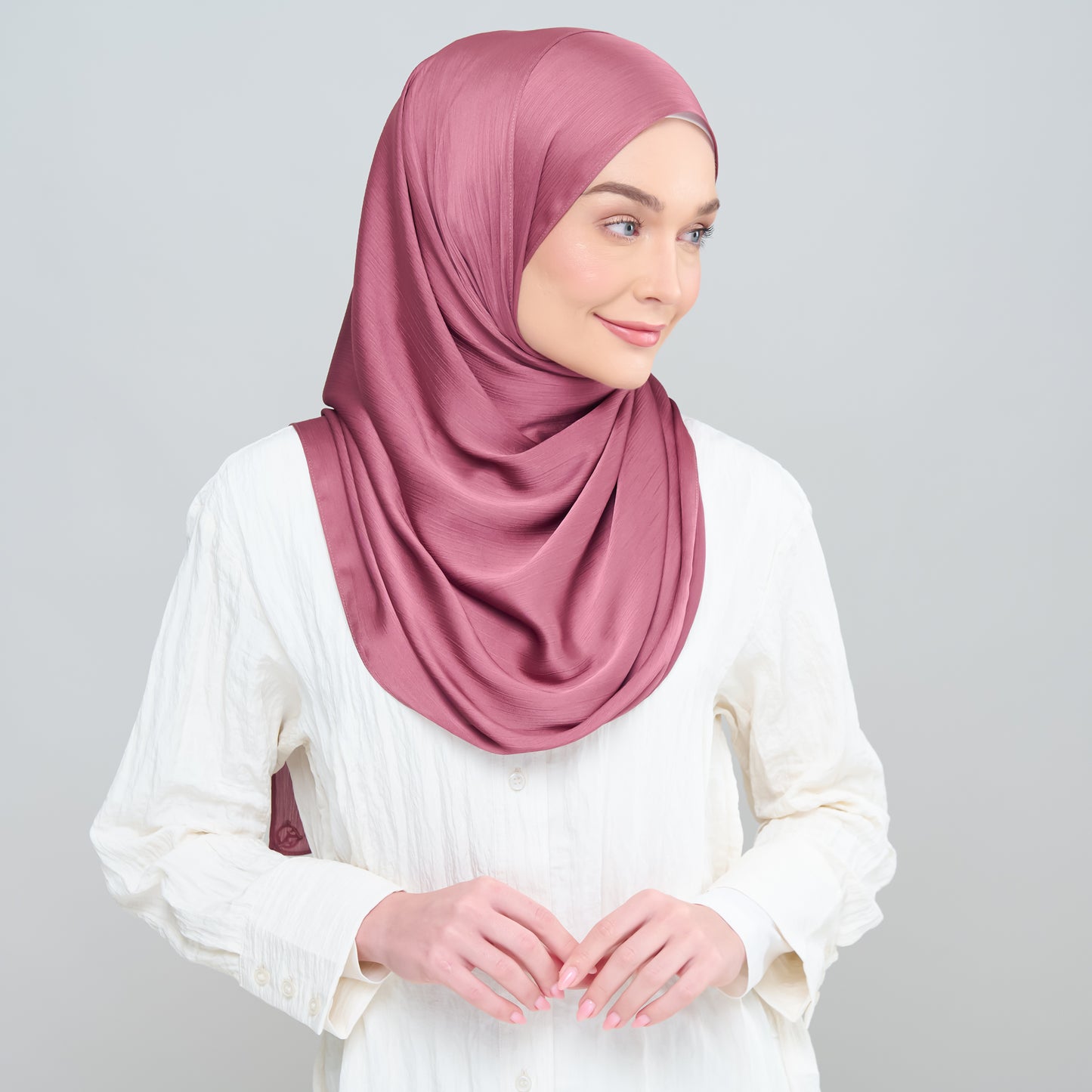 Medina Silk Shawl in Mulberry