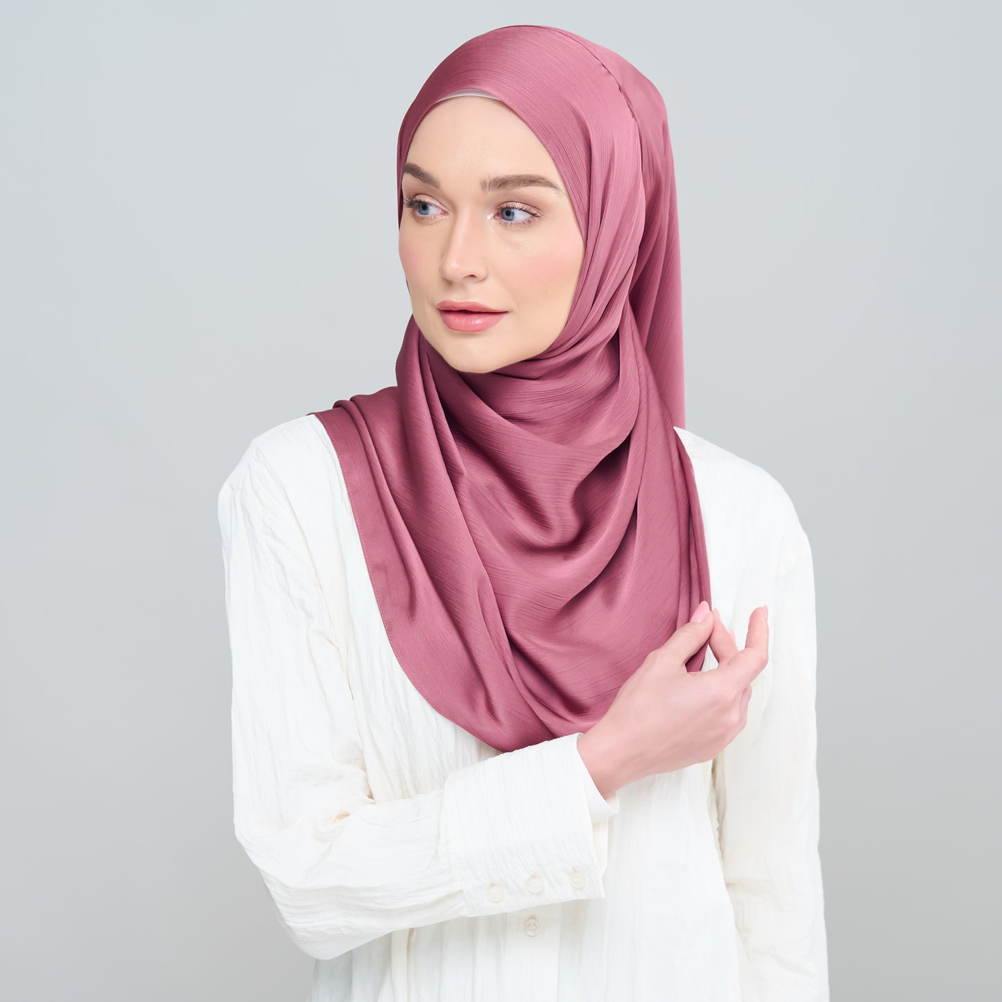 Medina Silk Shawl in Mulberry