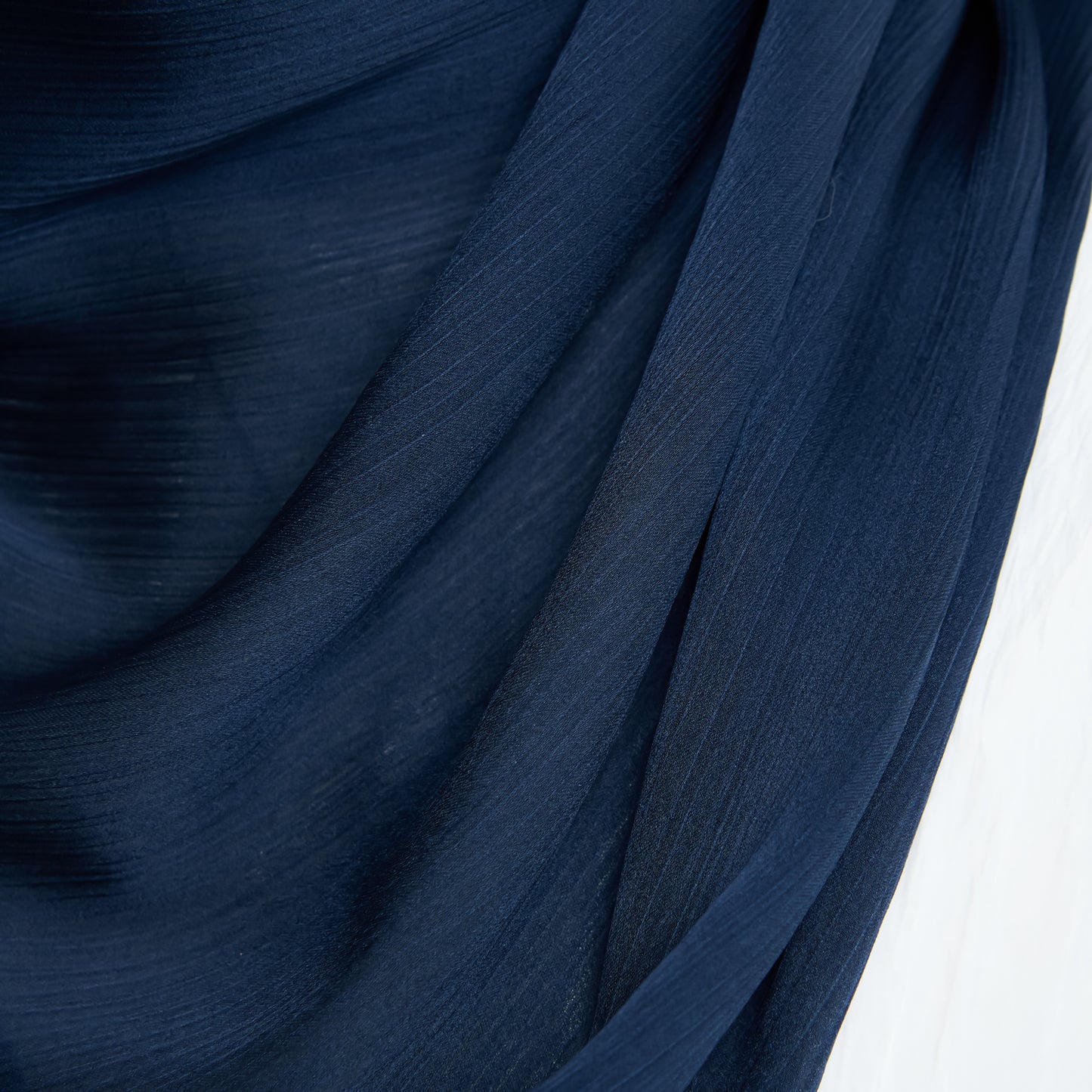 Medina Silk Shawl in Navy Blue