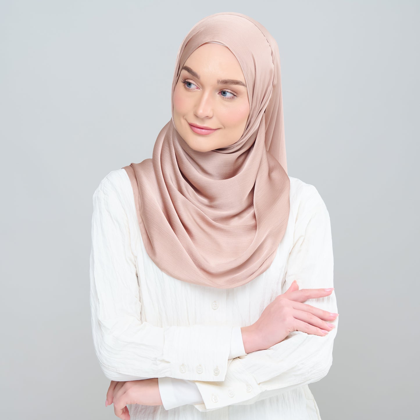 Medina Silk Shawl in Toffee