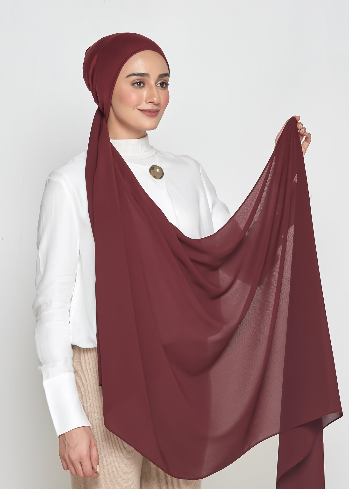 Chiffon Dolce in Crimson Red (Semi-Instant)