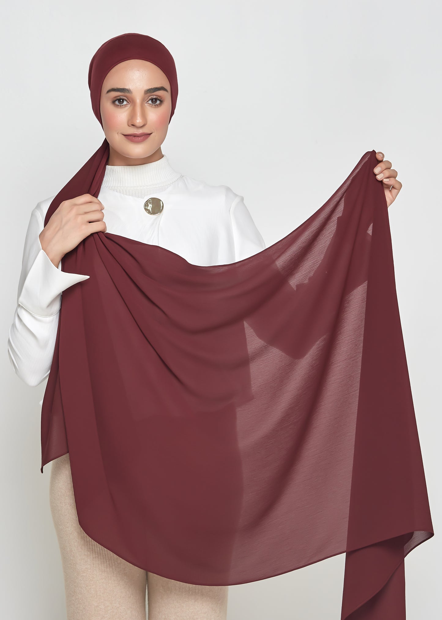 Chiffon Dolce in Crimson Red (Semi-Instant)