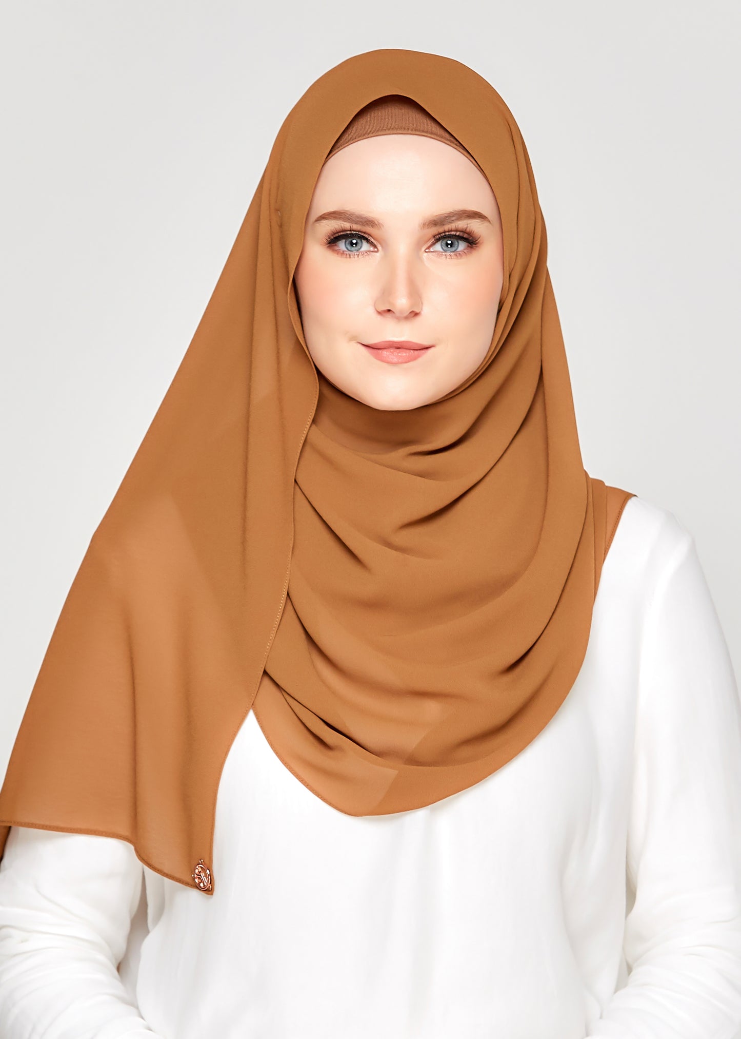 Tie-Back Chiffon Gabana in Bronze