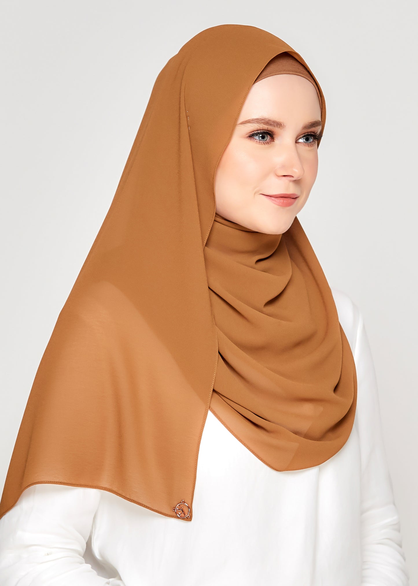 Tie-Back Chiffon Gabana in Bronze