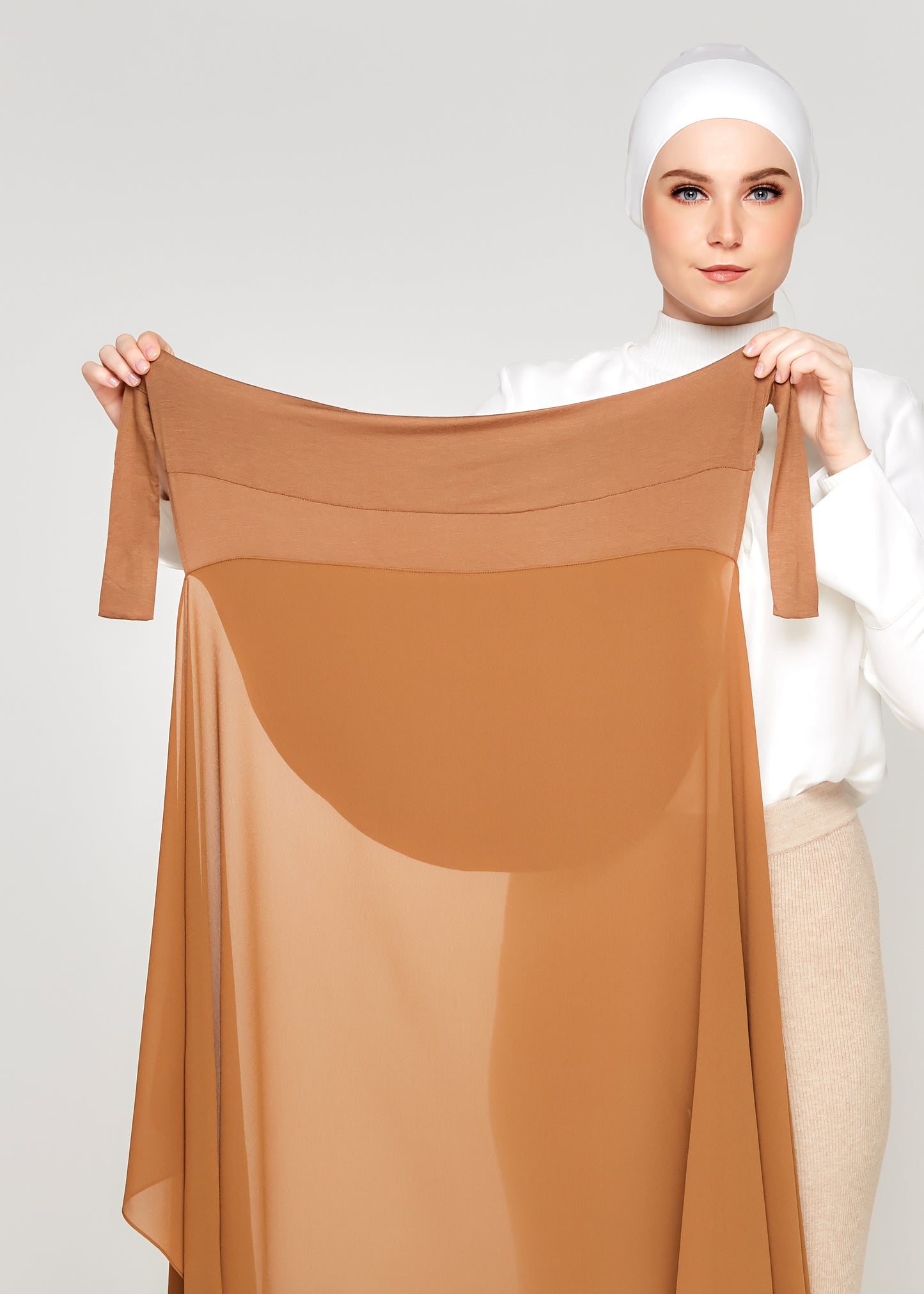 Tie-Back Chiffon Gabana in Bronze