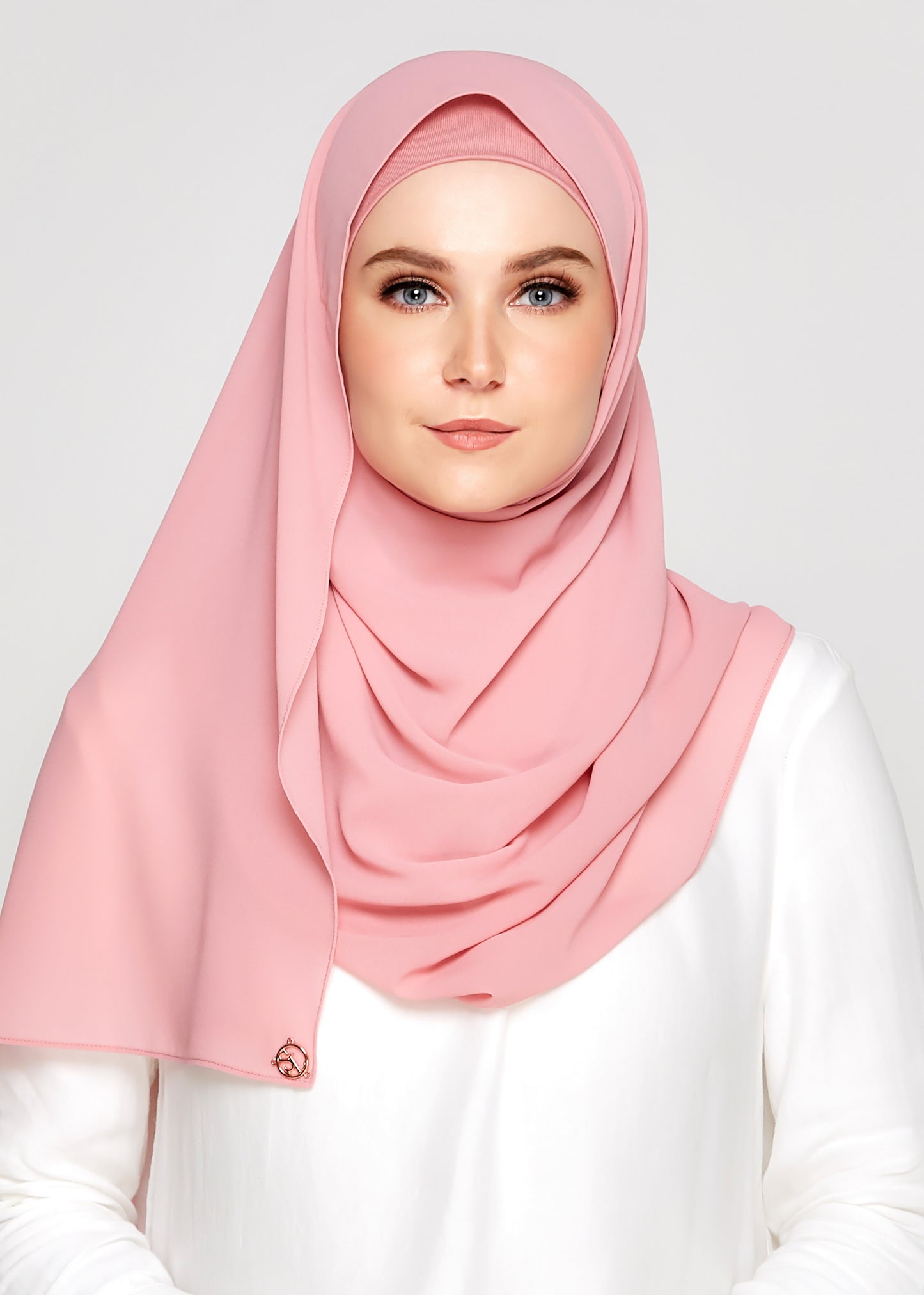 Tie-Back Chiffon Gabana in Bubblegum Pink