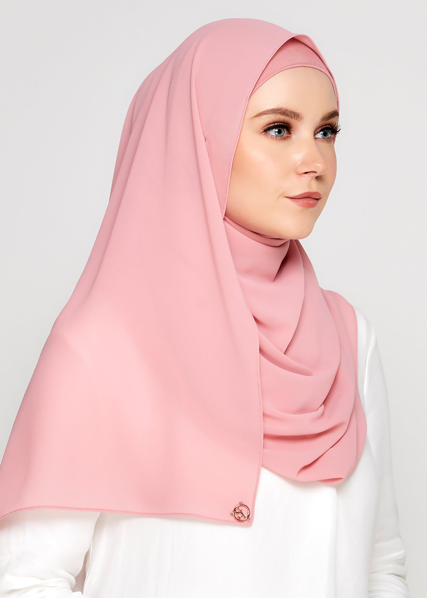 Tie-Back Chiffon Gabana in Bubblegum Pink