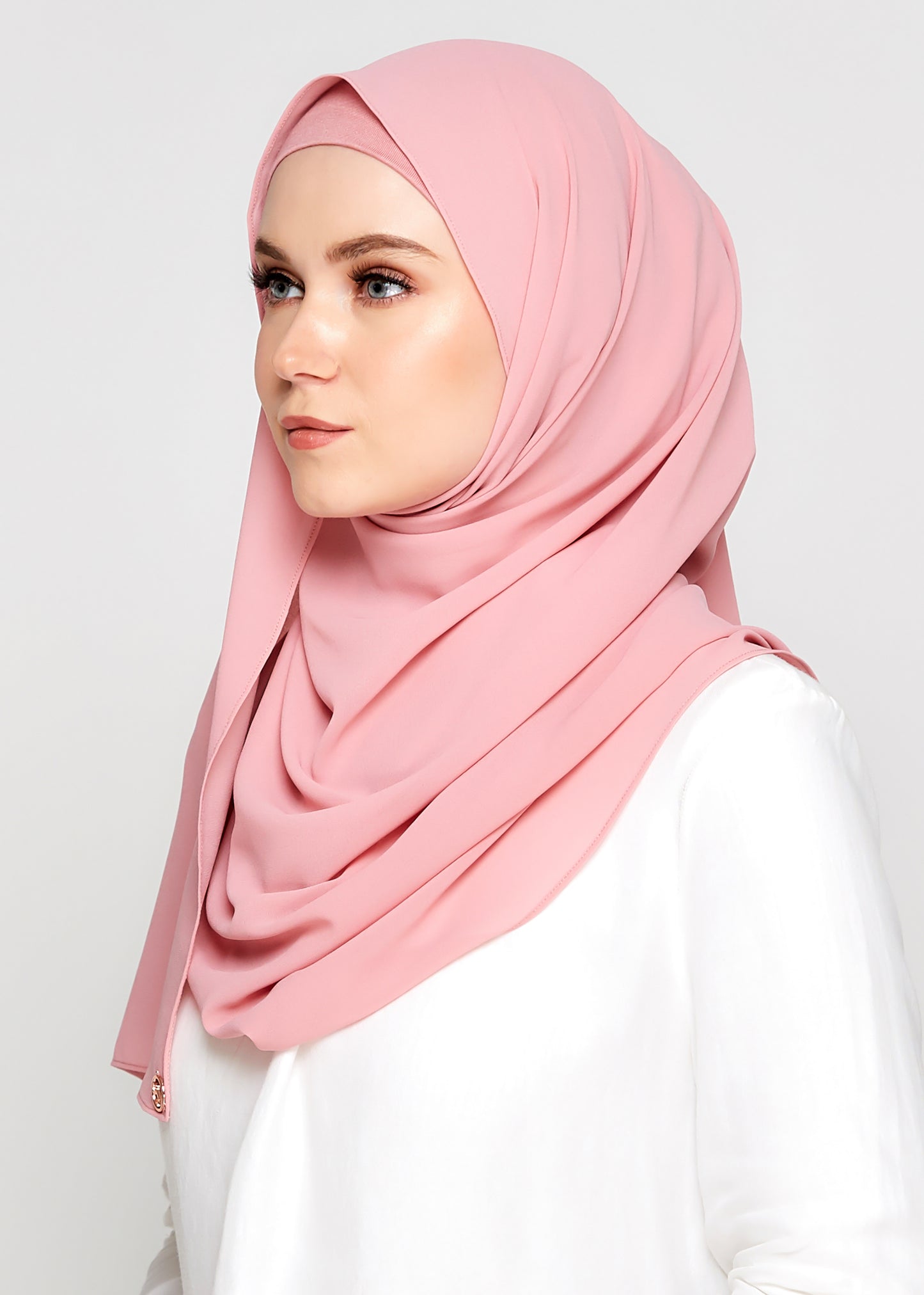 Tie-Back Chiffon Gabana in Bubblegum Pink