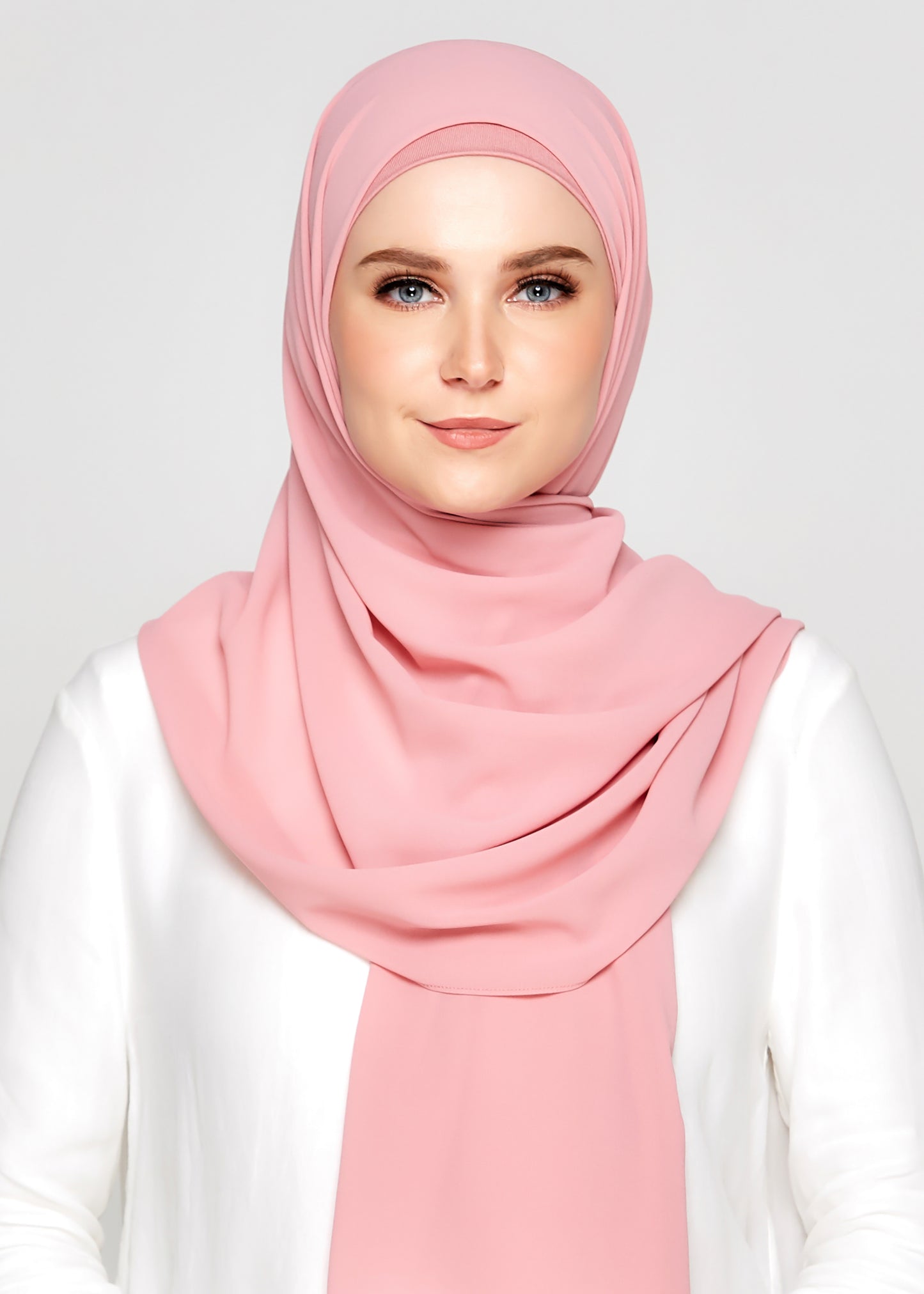 Tie-Back Chiffon Gabana in Bubblegum Pink