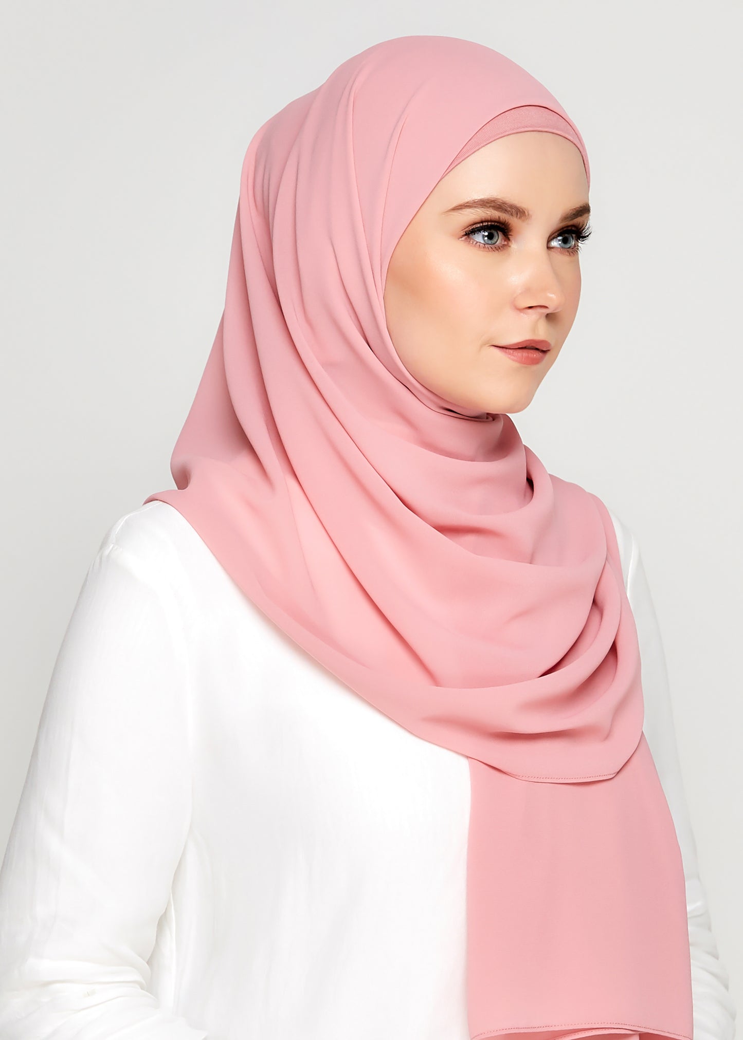 Tie-Back Chiffon Gabana in Bubblegum Pink