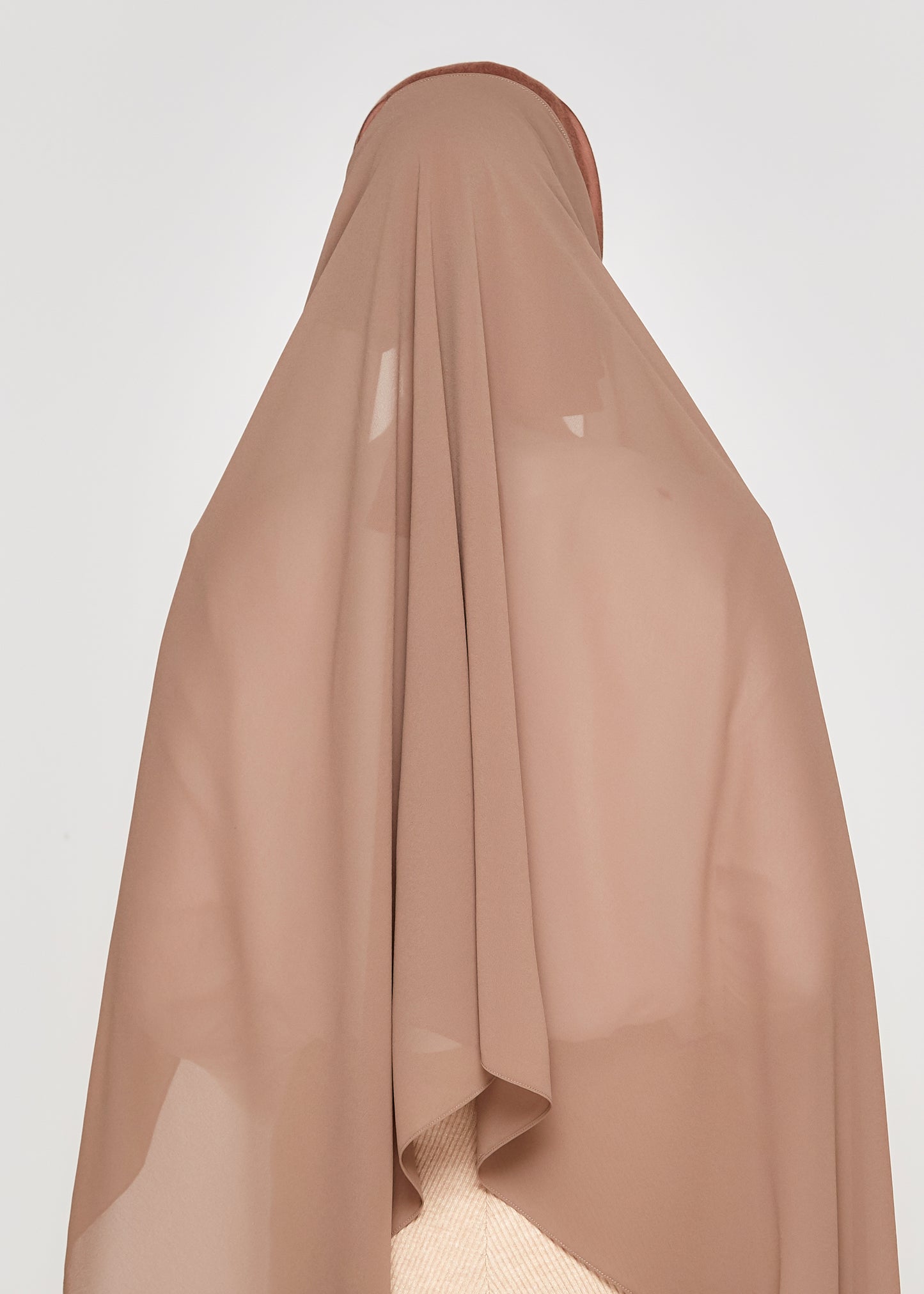 Tie-Back Chiffon Gabana in Mocha Taupe