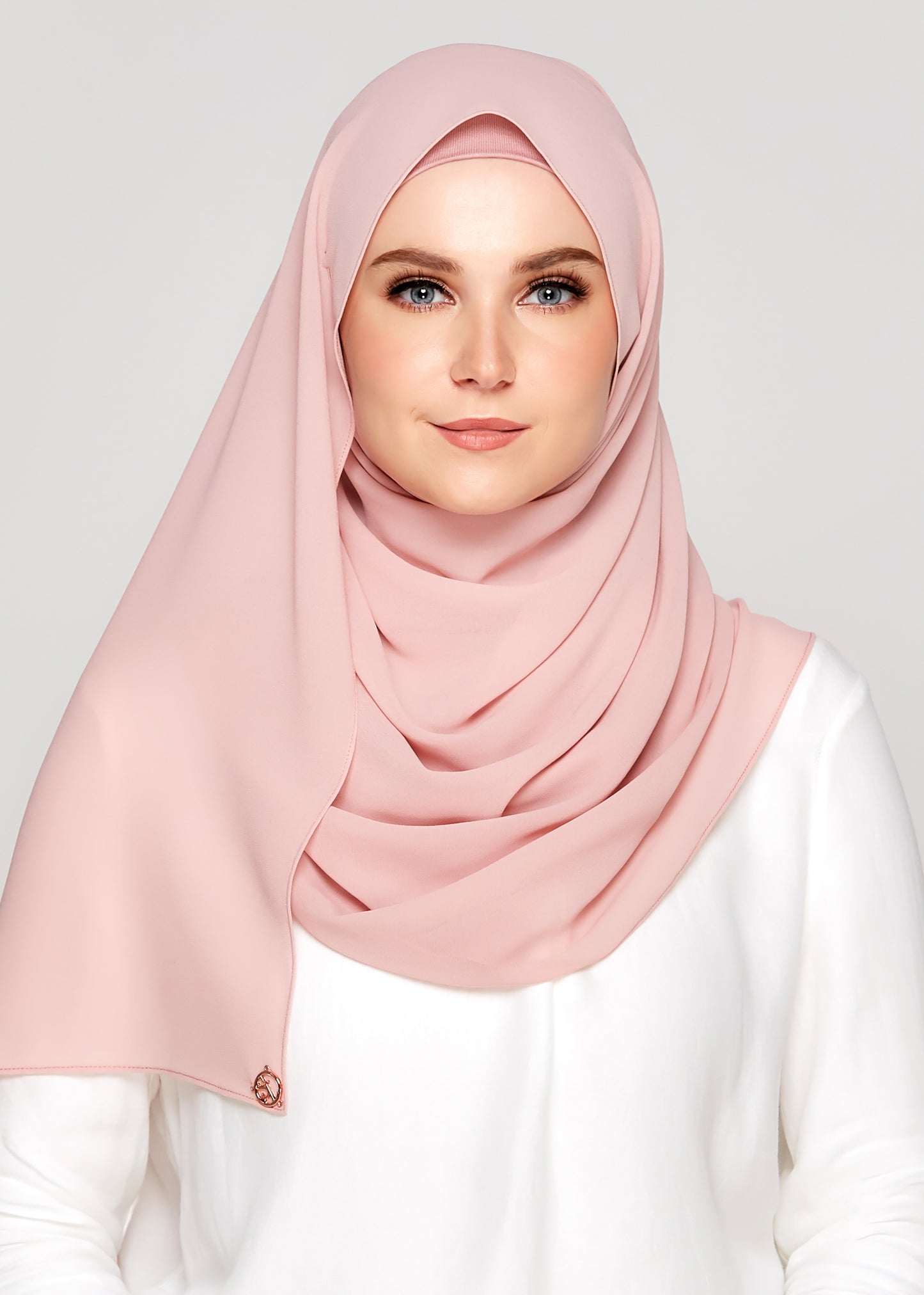Tie-Back Chiffon Gabana in Peony Pink
