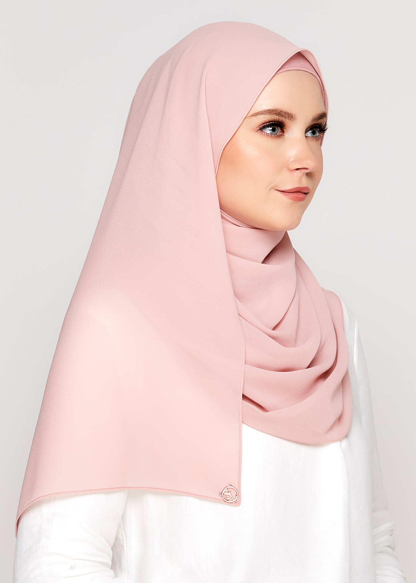 Tie-Back Chiffon Gabana in Peony Pink