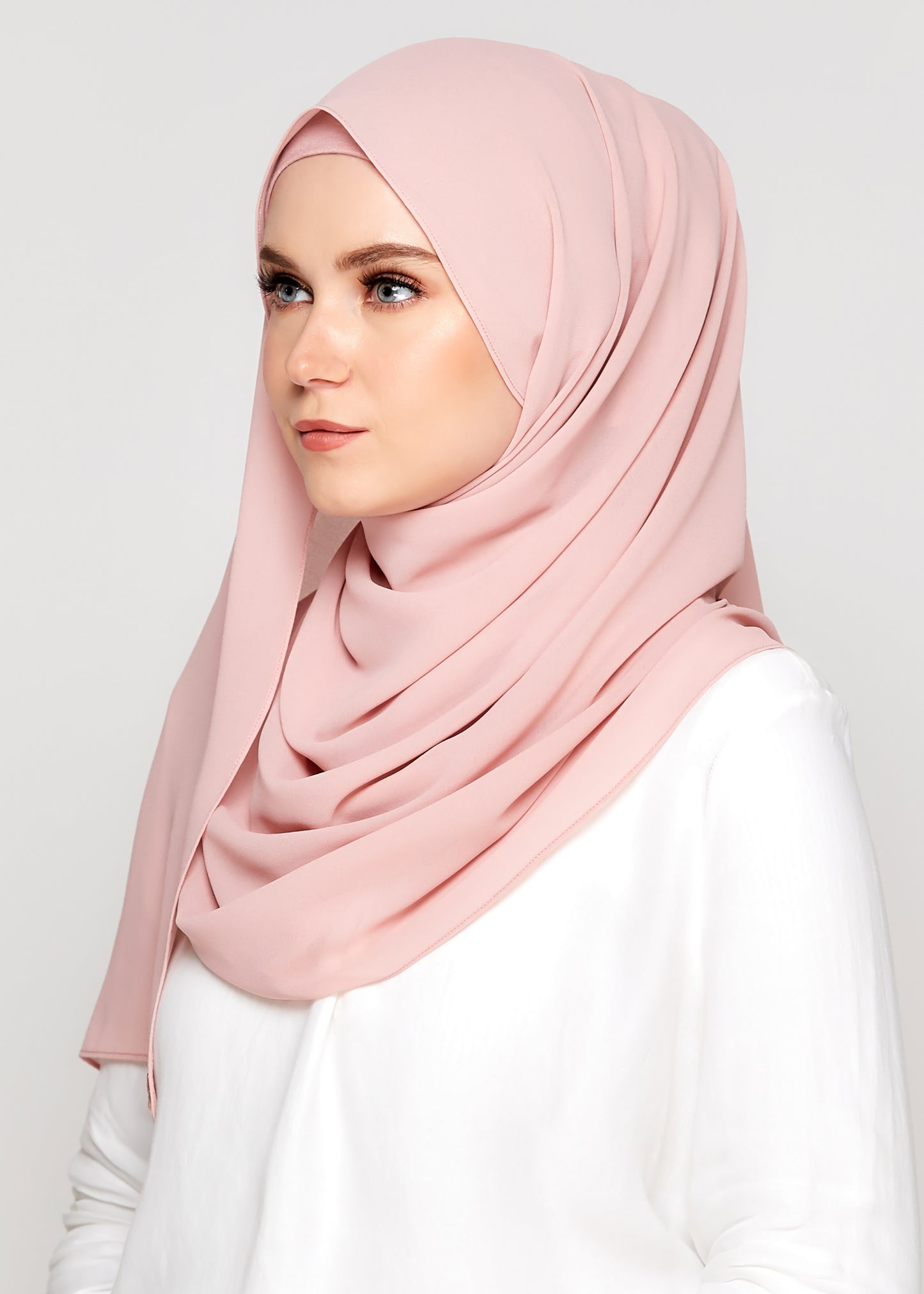 Tie-Back Chiffon Gabana in Peony Pink