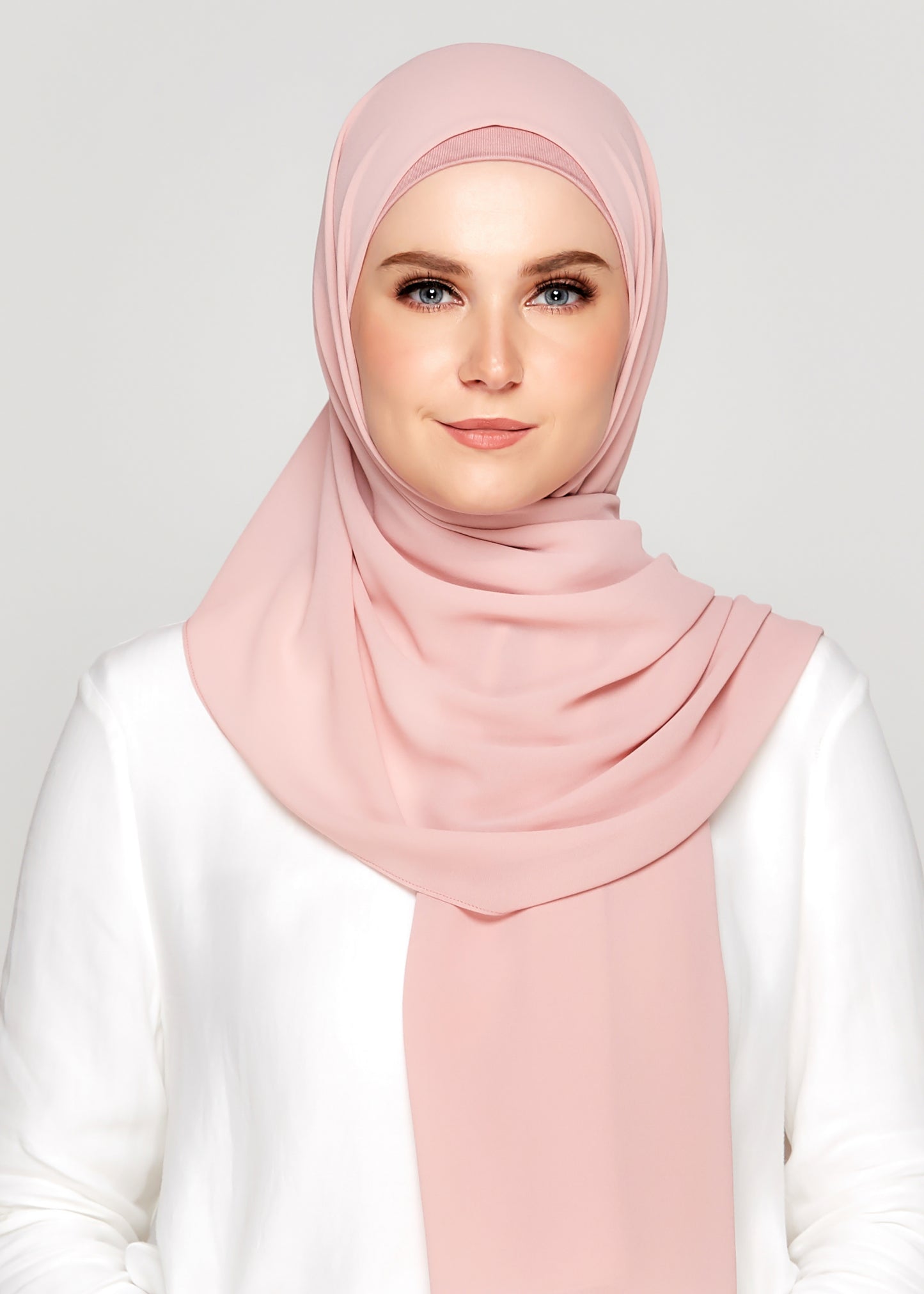 Tie-Back Chiffon Gabana in Peony Pink