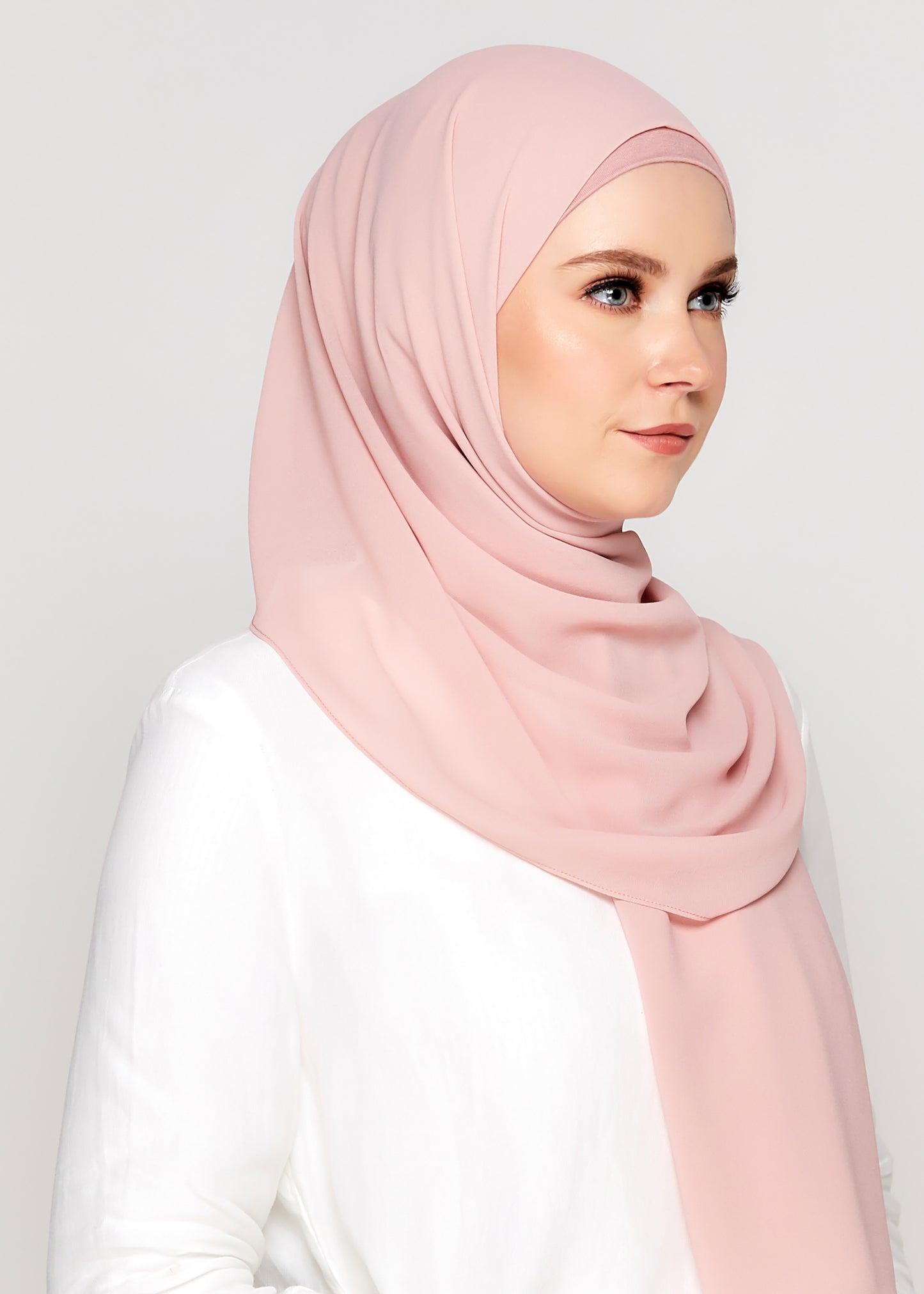 Tie-Back Chiffon Gabana in Peony Pink
