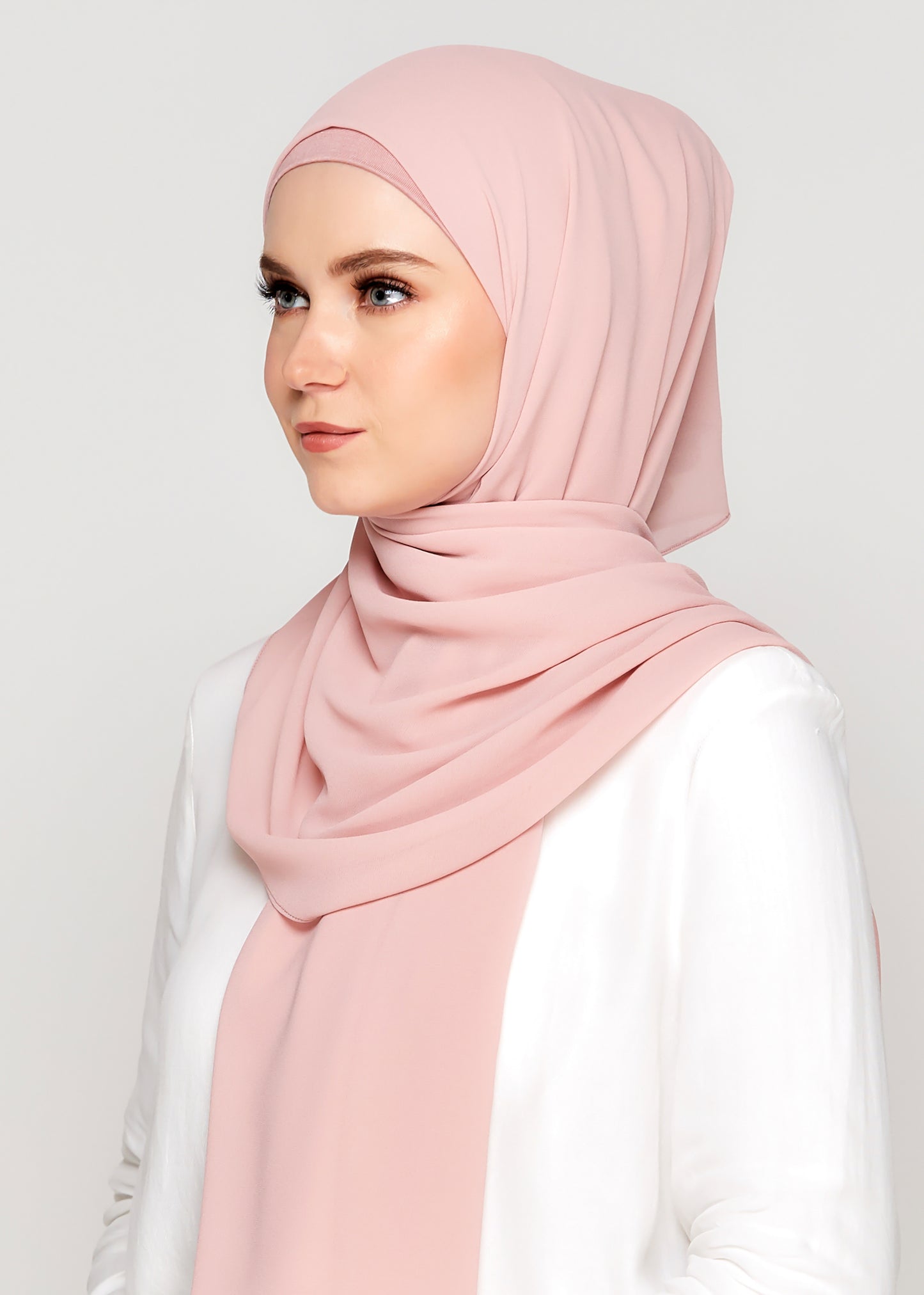Tie-Back Chiffon Gabana in Peony Pink