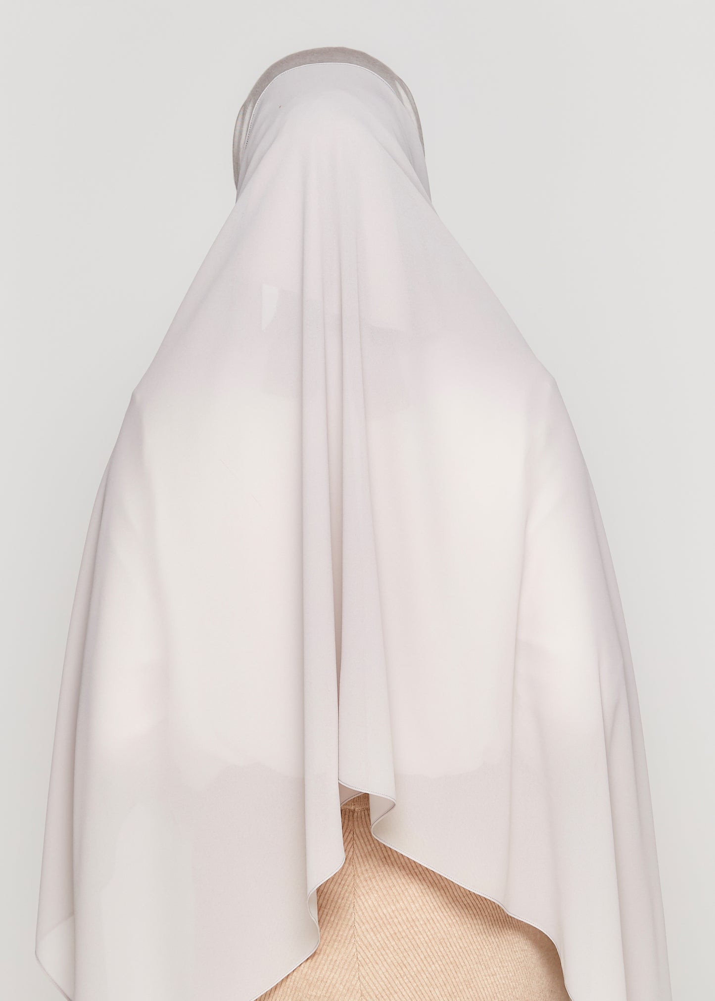 Tie-Back Chiffon Gabana in Platinum Grey