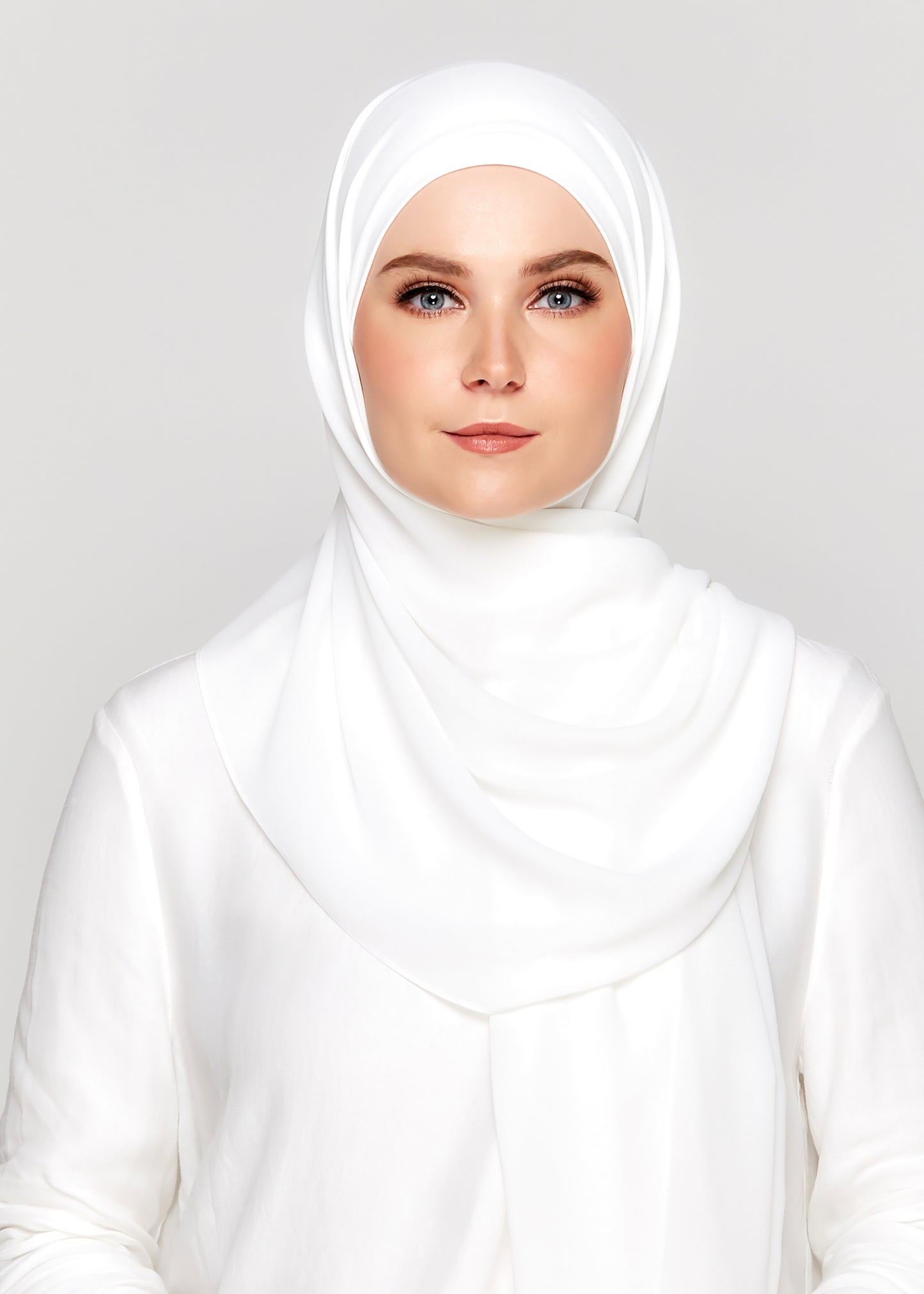 Tie-Back Chiffon Gabana in Pure White
