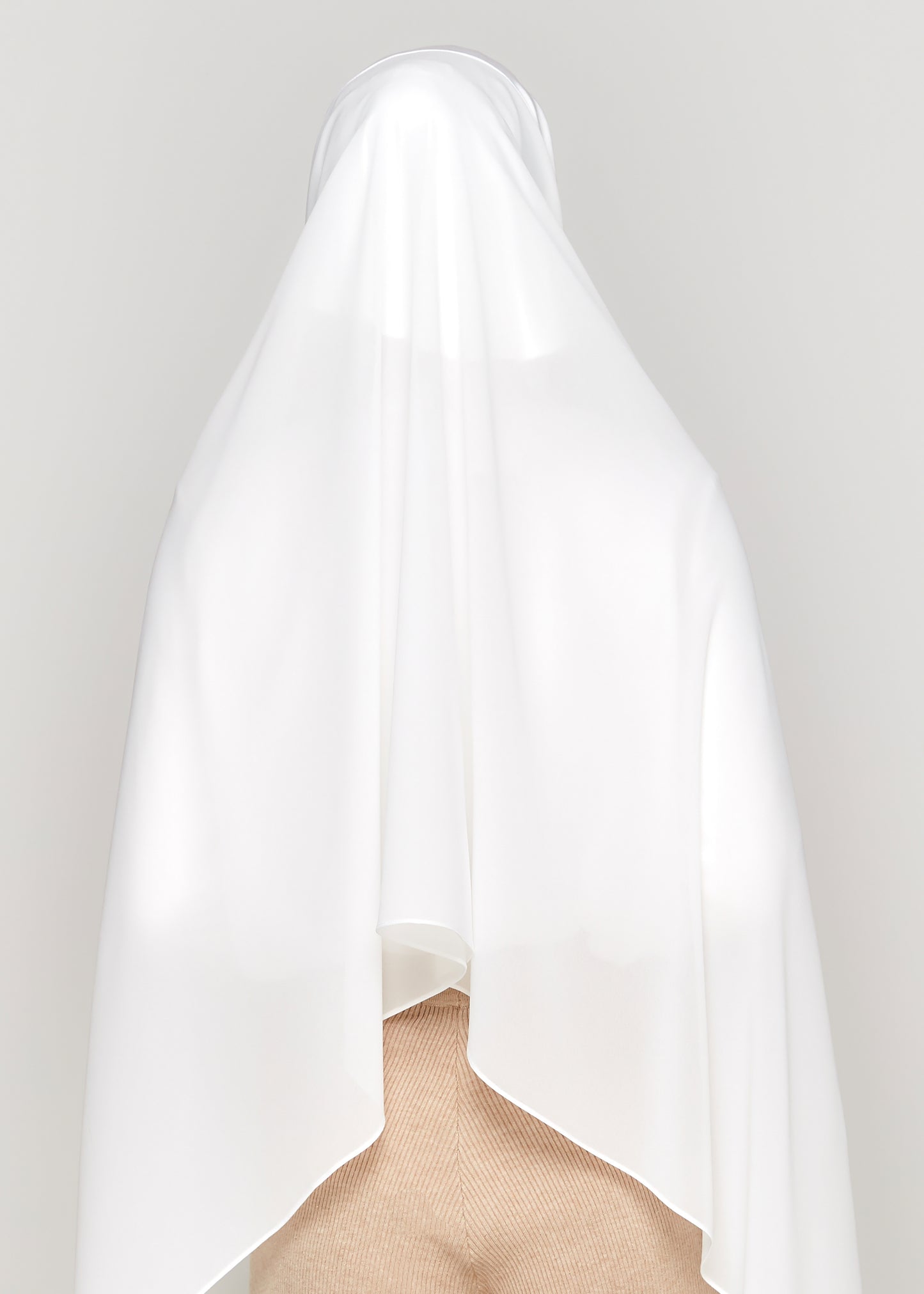 Tie-Back Chiffon Gabana in Pure White